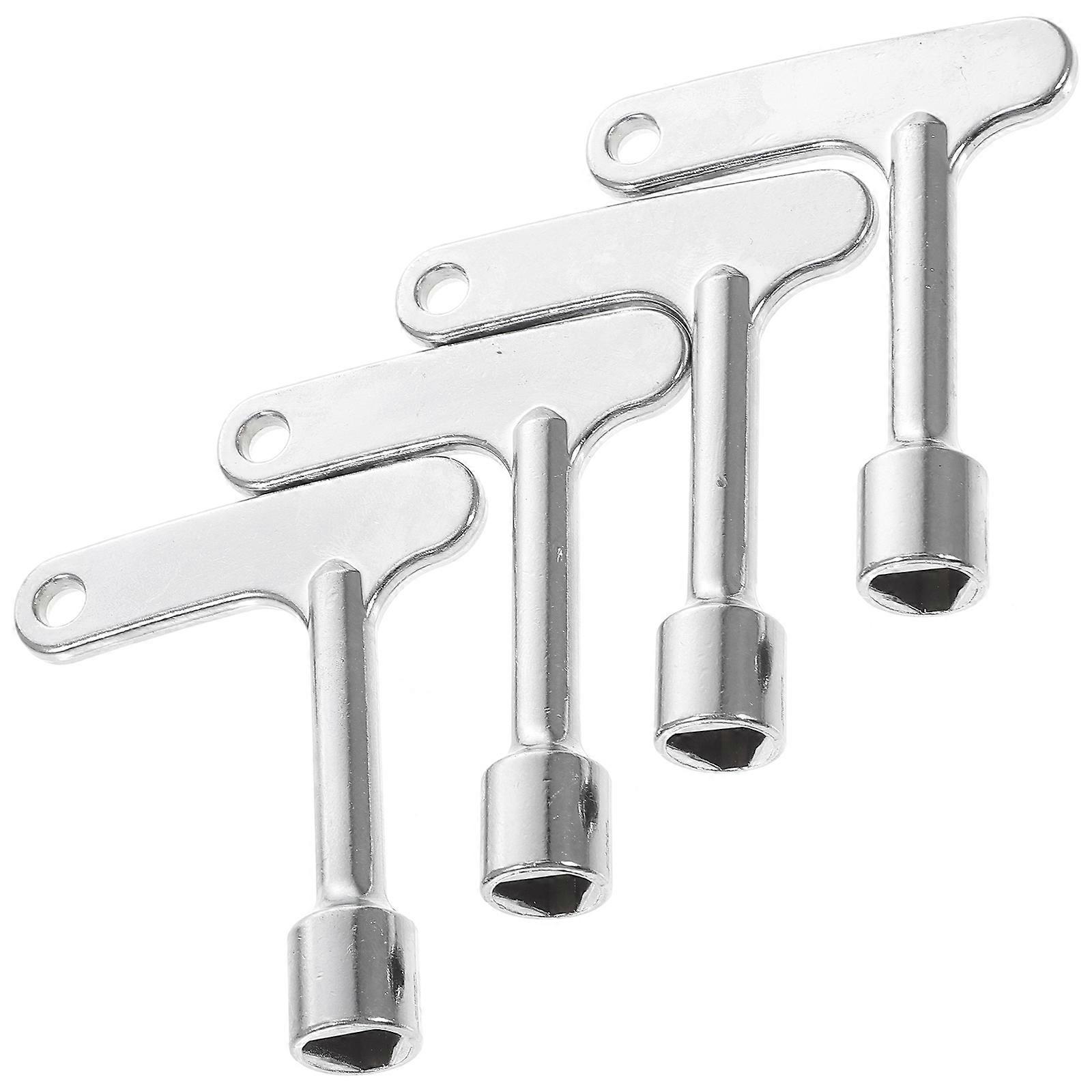 4pcs Durable Triangle Panel Lock Key for Elevator, Electric Cabinet, Water Faucet, and Utility Access – Service & Fire Inspection Use