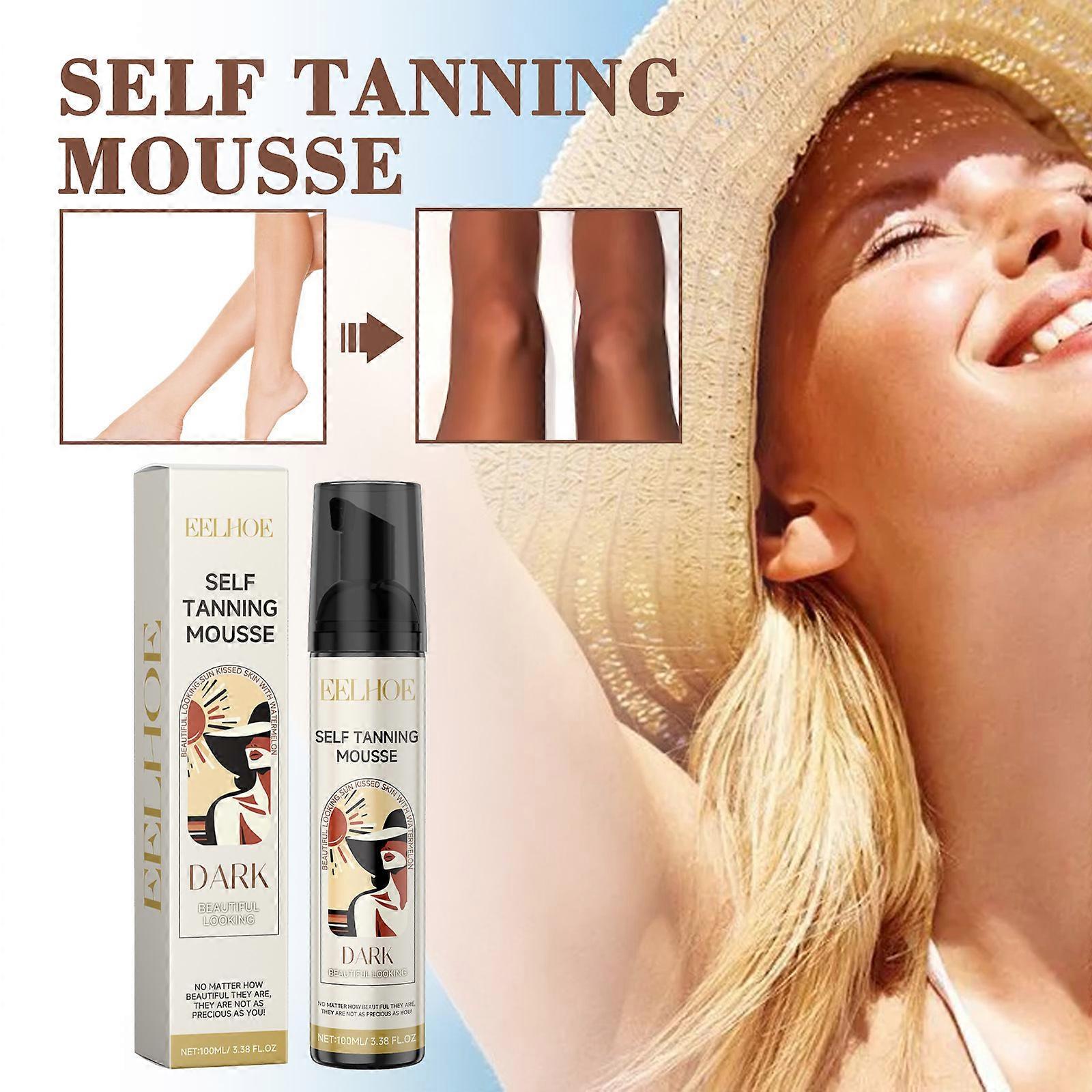100ml Self Tanning Mousse Color-correcting Hydrating Tanning Mousse Non-greasy Tanning Moisturizer