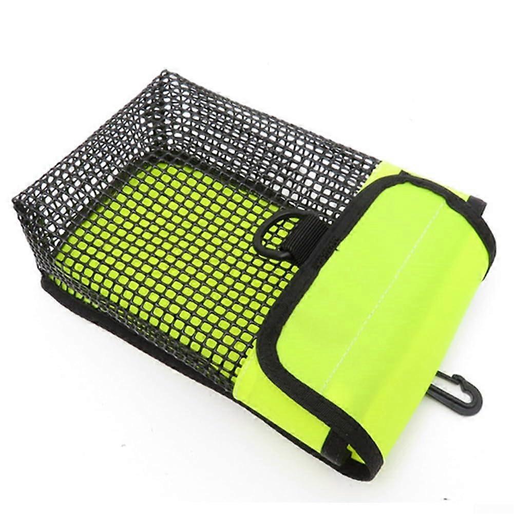 Mesh Pocket Convenient Swivel Buckle for Diving Snorkeling Equipment A Yellow