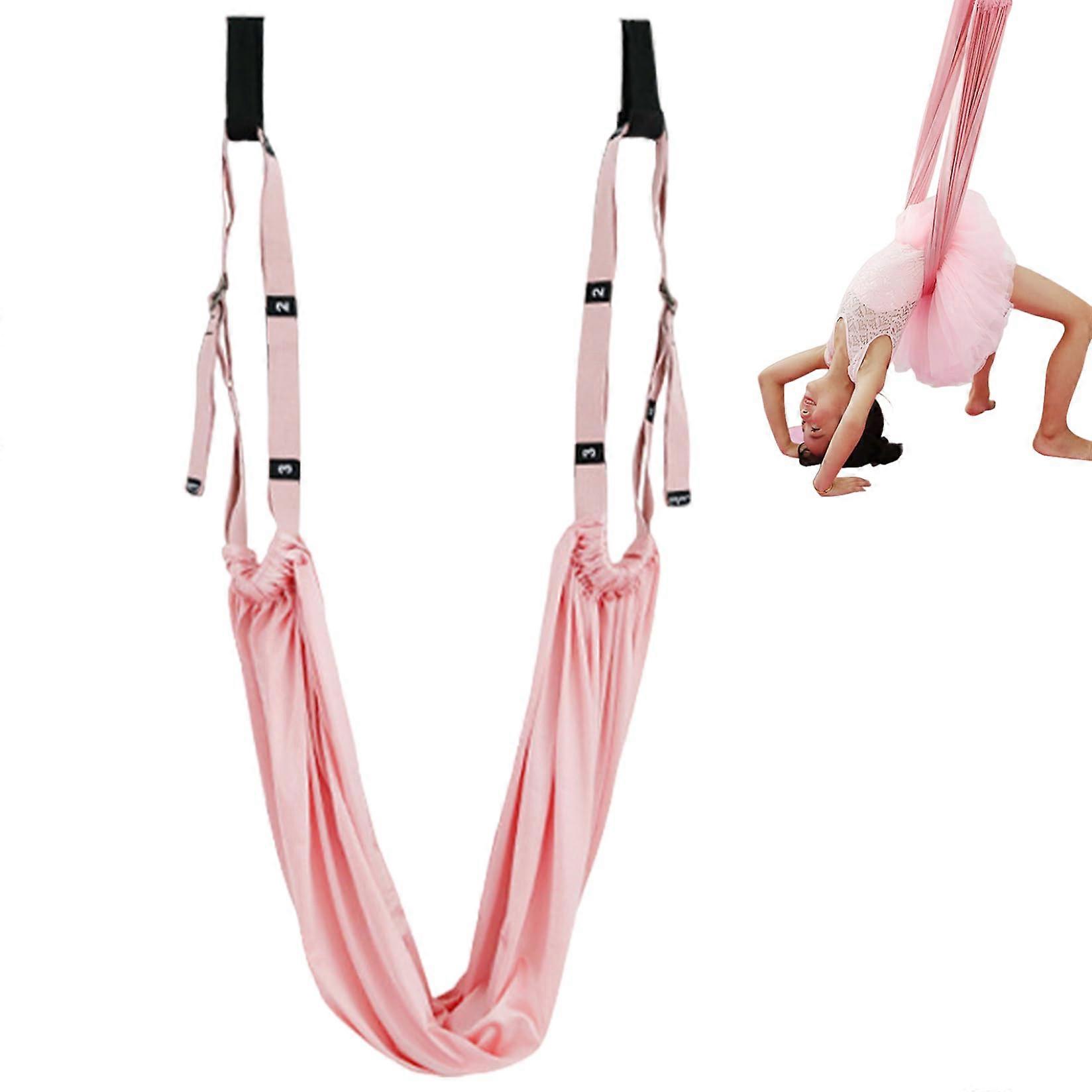Yoga Swing, Adjustable Height Stretch Strap with Door Anchor, Flexible Yoga Straps for Stretching Legs, Waist, and Back