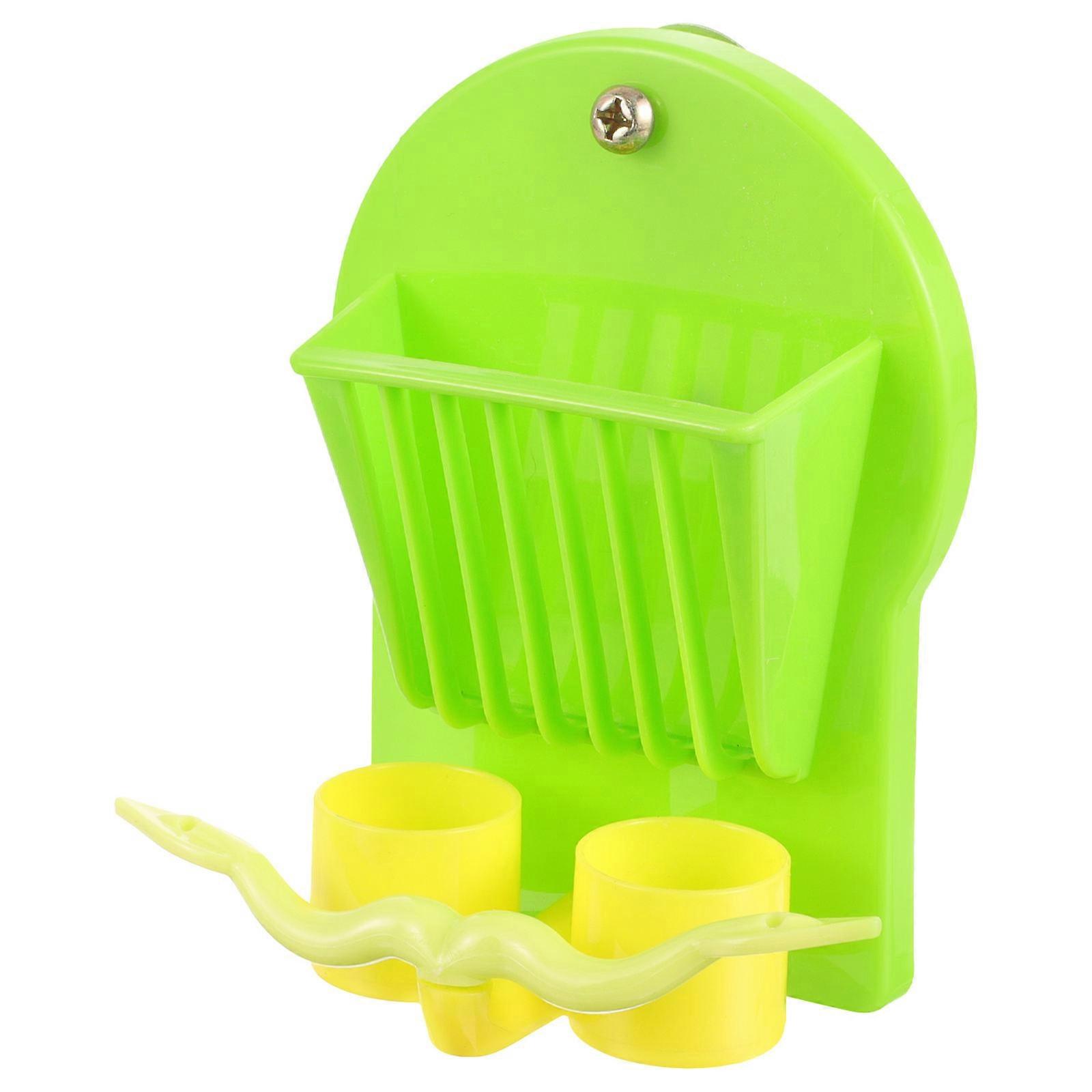 Parrot Cage Feeder Small Plastic Bird Food Container Easy Clean Design For Budgies Parakeets Canaries Durable Portable Bird Feeding