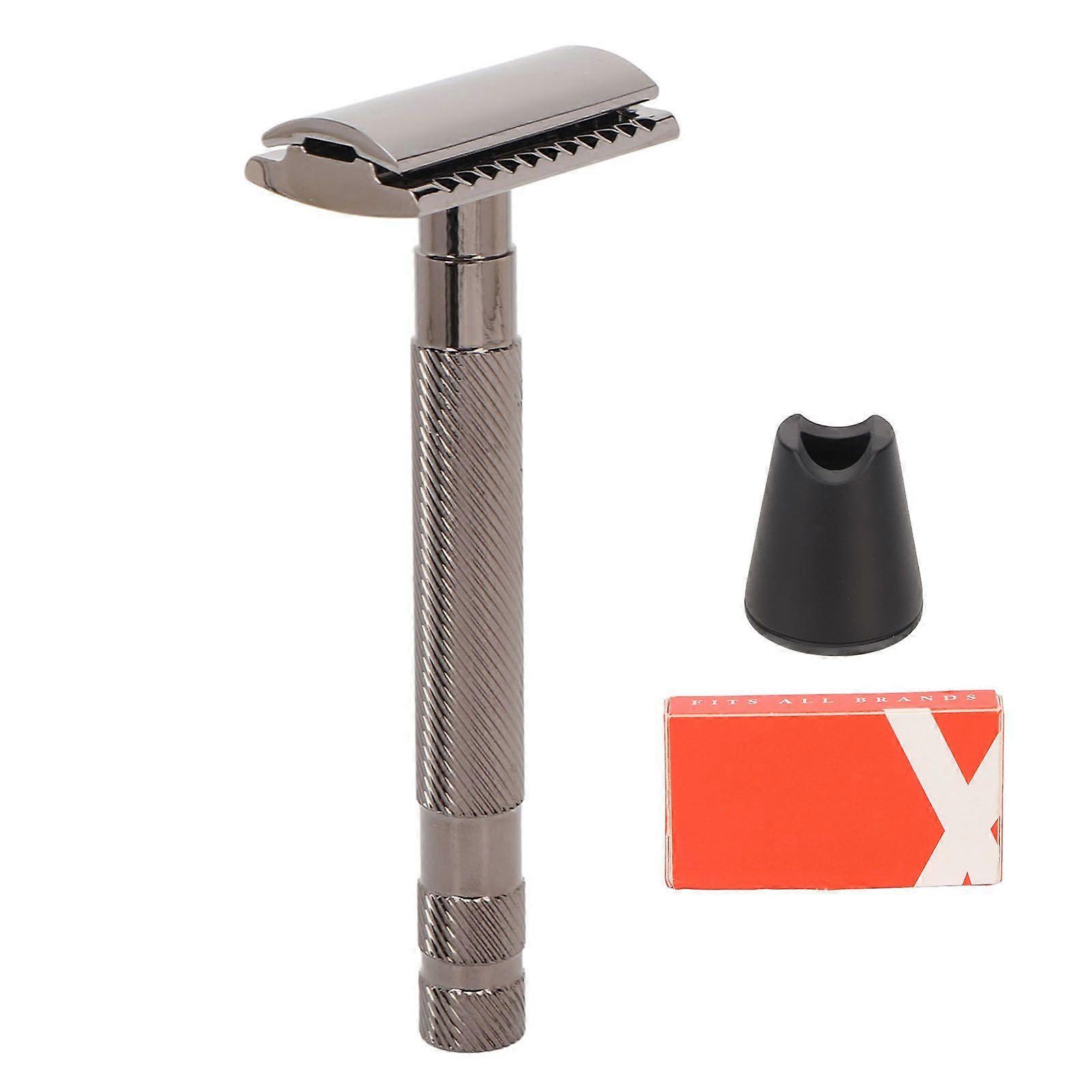 2025 Latest Model Double Edge Manual Beard Trimmer Set Safety Reusable Alloy G...