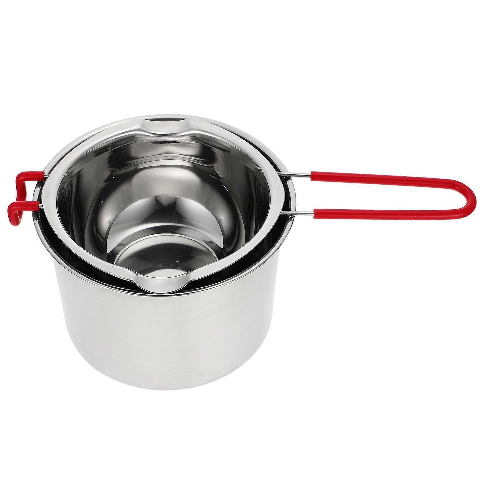 Stainless Steel Fondue Pot Set with Handle for Outdoor Picnics – Melting Bowl for Cheese, Butter