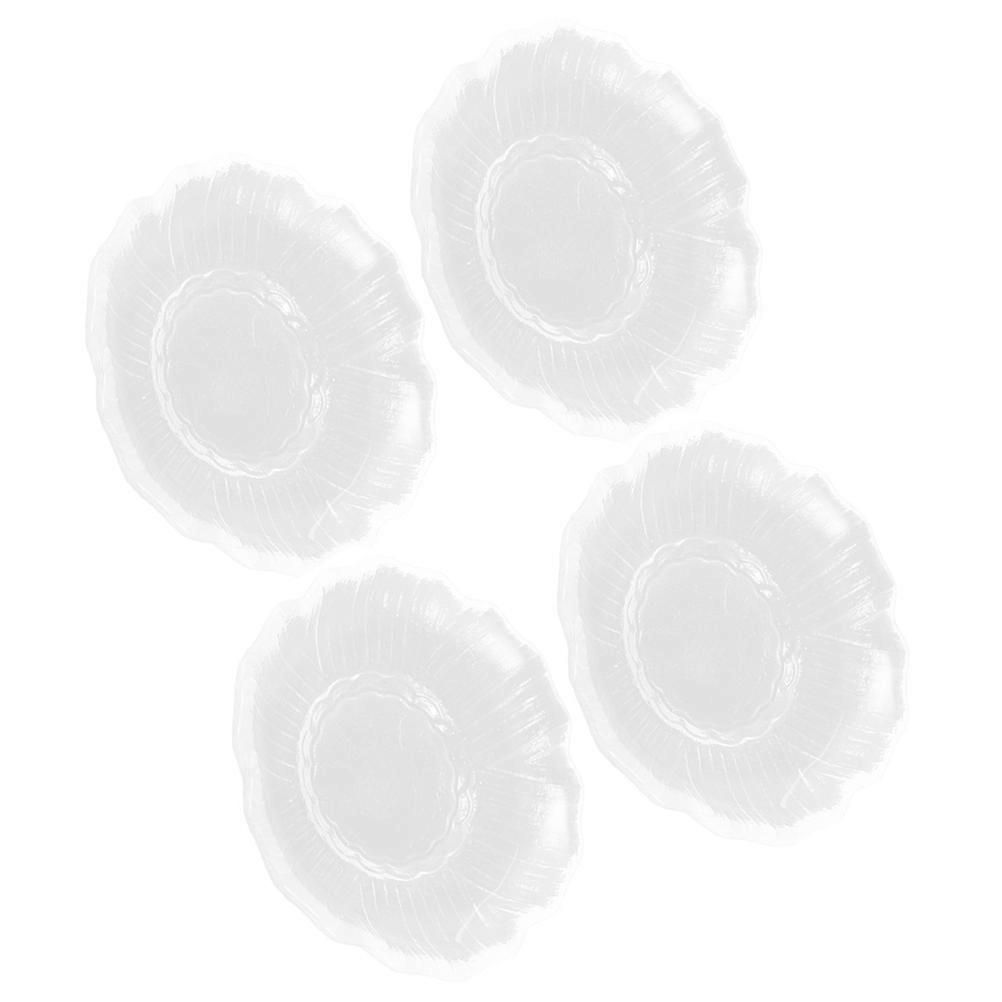 Glass Dinner Plate Minimalist Design For Restaurant Use Serving Tea Bags And Fruits Tea House Settings 4Pcs