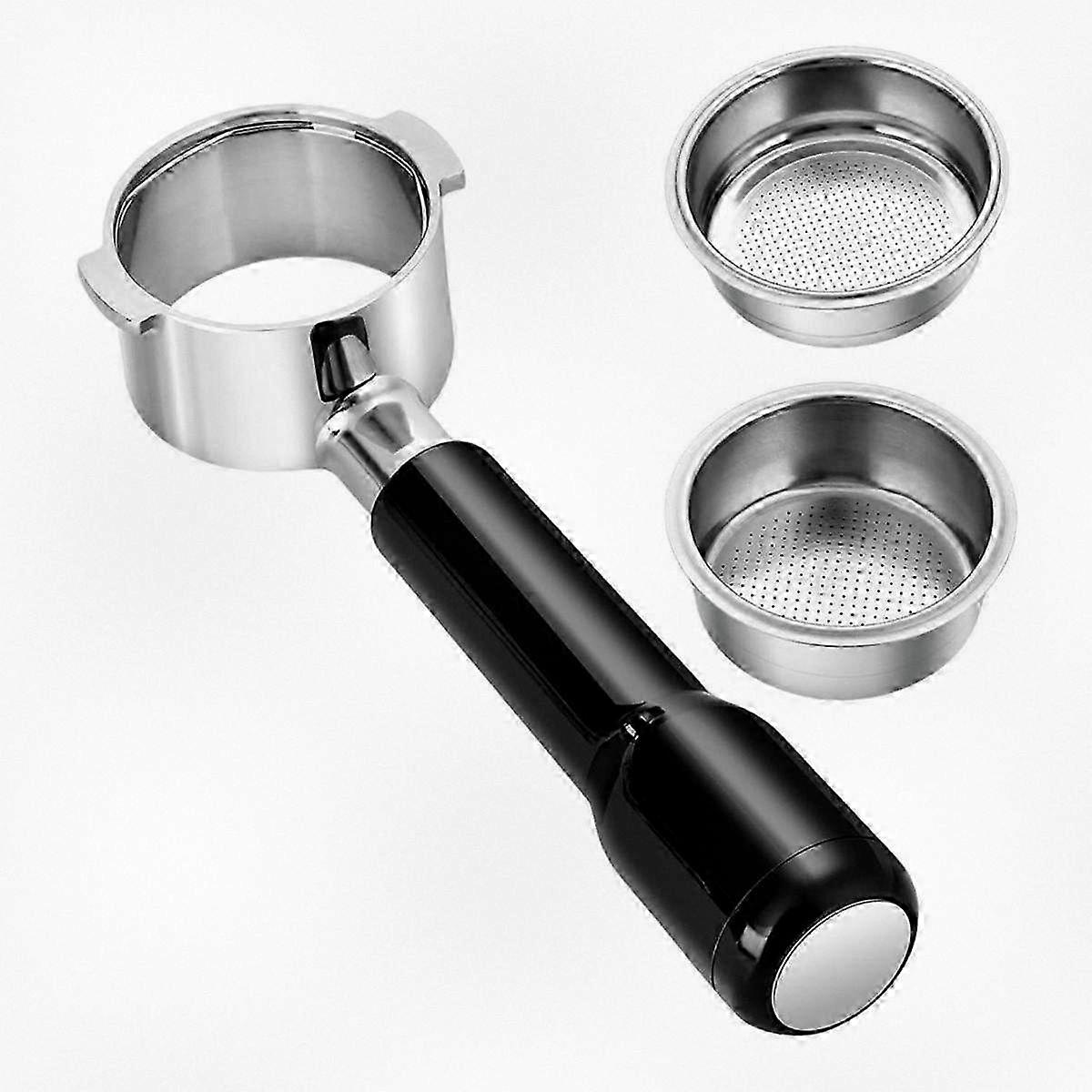 51mm Bottomless Portafilter with 2 Filter Baskets for DeLonghi ECO310 ECP35.31 ECP3631 Espresso Machines - Compatible with 51mm Portafilter Models