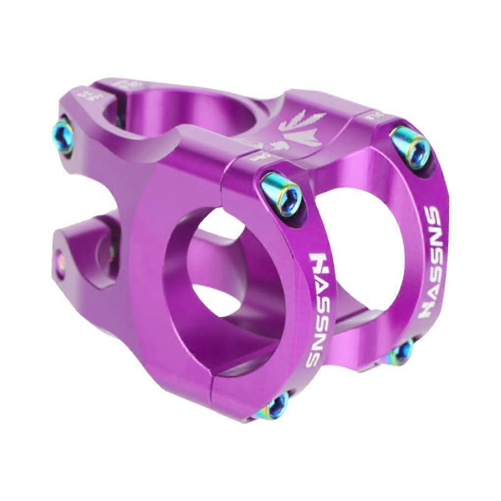 Lenker stem bicycle Mountainbike bridge short power 35mm bar handlebar table adjustable stem riser 31.8 bicycle stem (Purple)