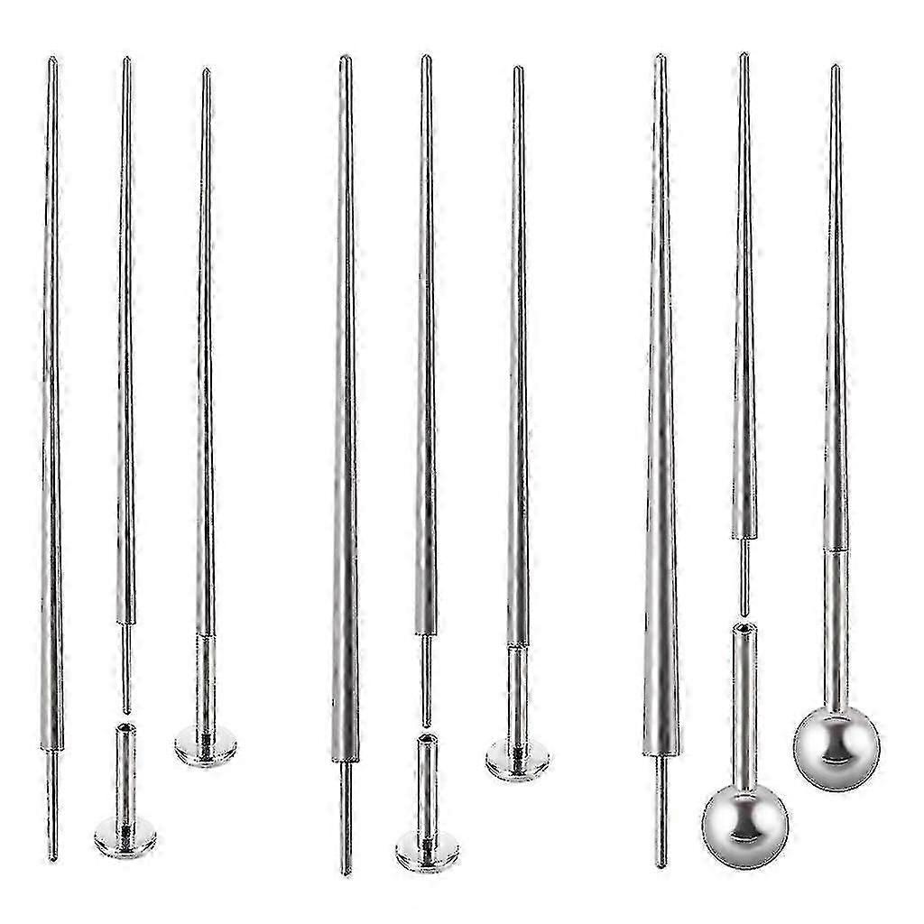 Piercing conic inserție Pin 14g/16g/18g oțel conic inserție Pini