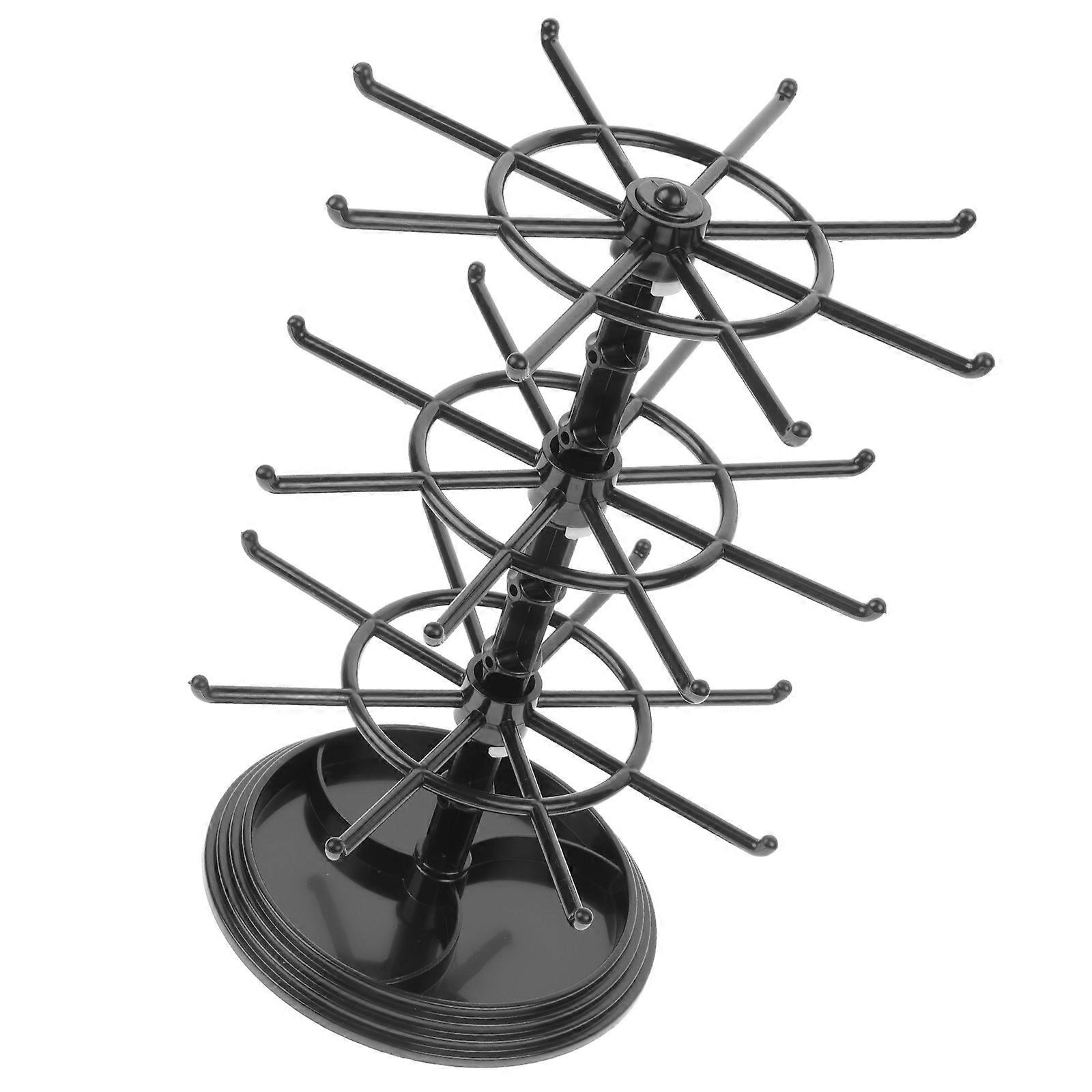 Here's a well structured product description for your **Rotating Earring Holder Stand**:

   

### **Rotating Earring Holder Stand – Elegant Black