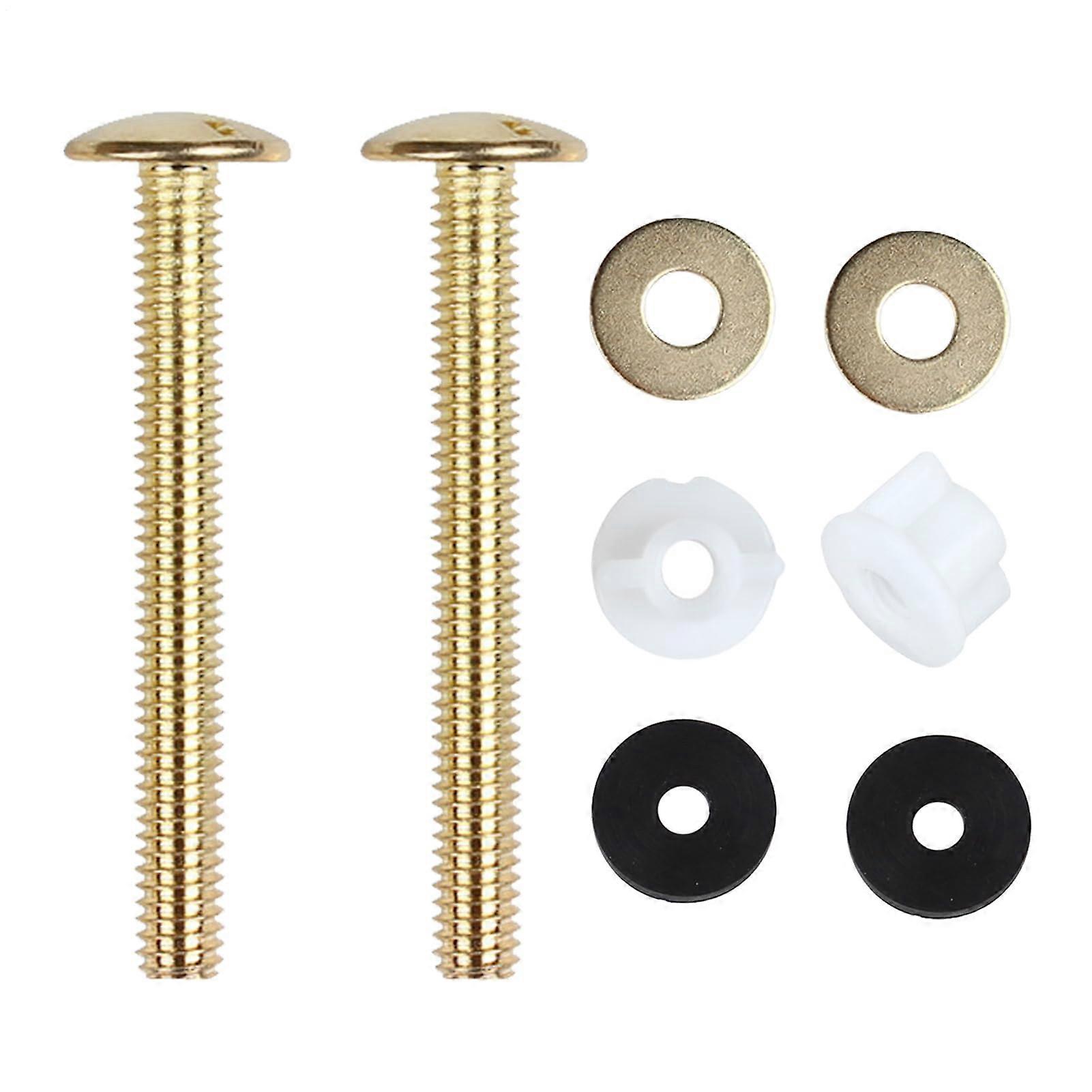 Toilet Seat Fixing Screws Set of 2 – Durable WC Seat Hinge Bolts and Nuts for Top Mount Installation