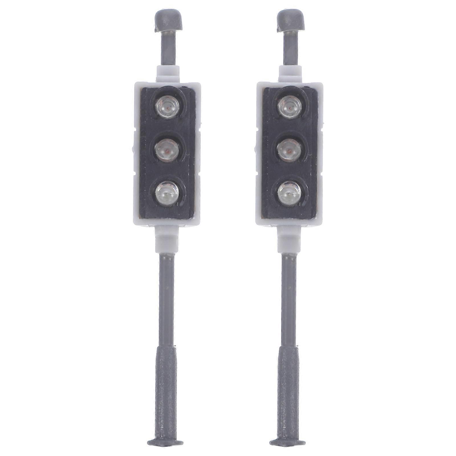 Signal Adornment Simulated Signal Decorations J-Type Design Dark Grey Diy Sand Table Miniature 2Pcs