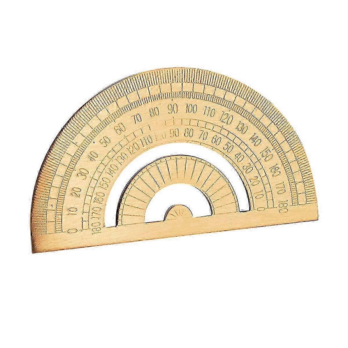 Brass Retro Protractor Angle Measurement Tool for Accurate Drafting