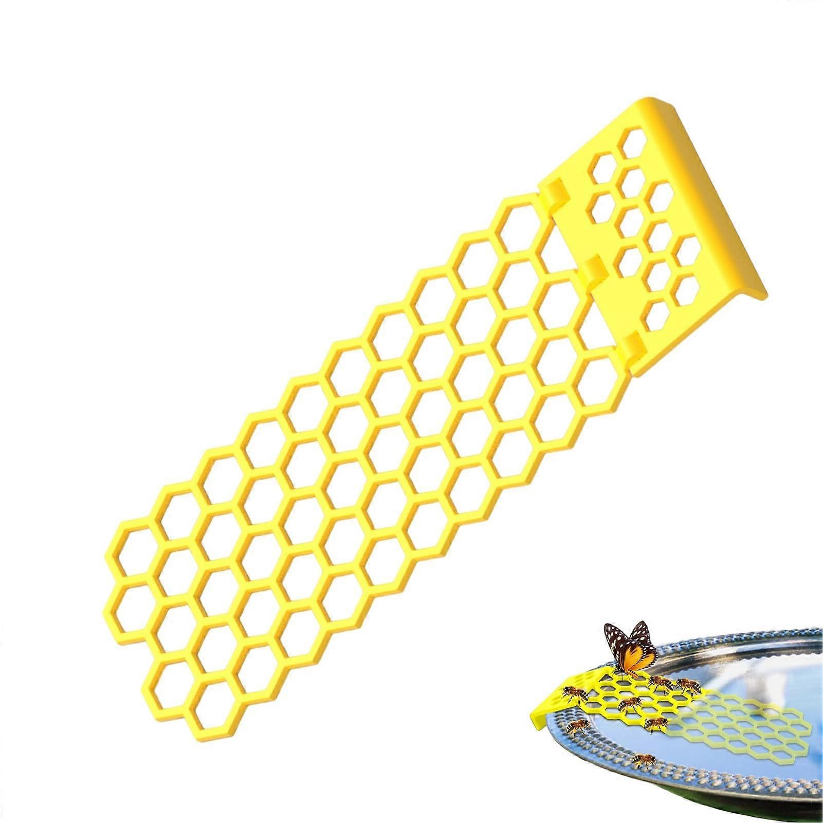 Bee Water Station - Floating Bee Island Feeder Waterer Ladder for Outdoor Gardens and Balconies, Yellow Durable Design Attracts Butterflies