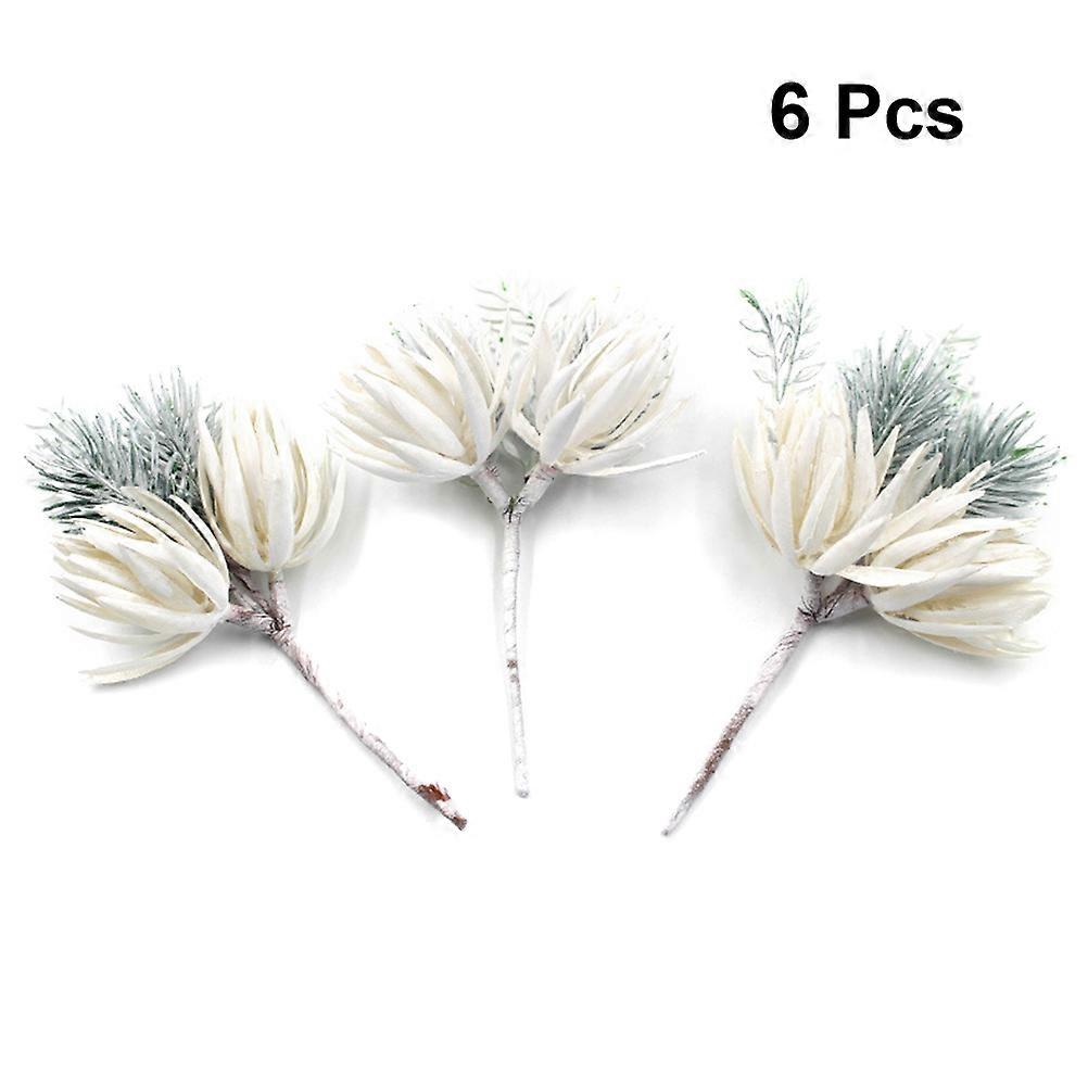 Lightweight Artificial Flower Ornaments Diy Crafts For Party Decoration And Home Decor 16cm x 4cm x 1cm 6Pcs