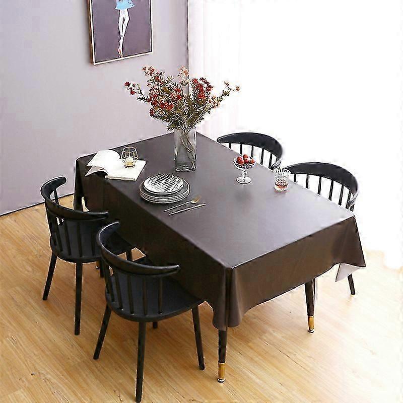 Solid Color Table Cloth, Water and Oil Resistant Rectangular Pvc Table Cloth-60 X 104 inches-Vinyl Table Cloth, Used for Dining Table, Buffet Party an