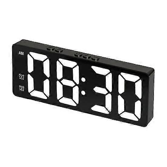 Digital Alarm Clock Leigible Large Screen Voice Control Date Temperature Display No Noise Low Energy Consuption Sleepy Mode Bedroom Dorm Student