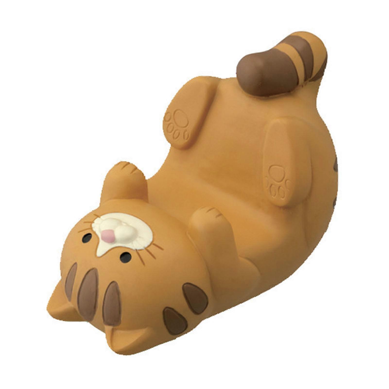 Multifunctional Cat Ornament for Phone Tablet Glasses Pen Holder Home Desk Decor Ocelot