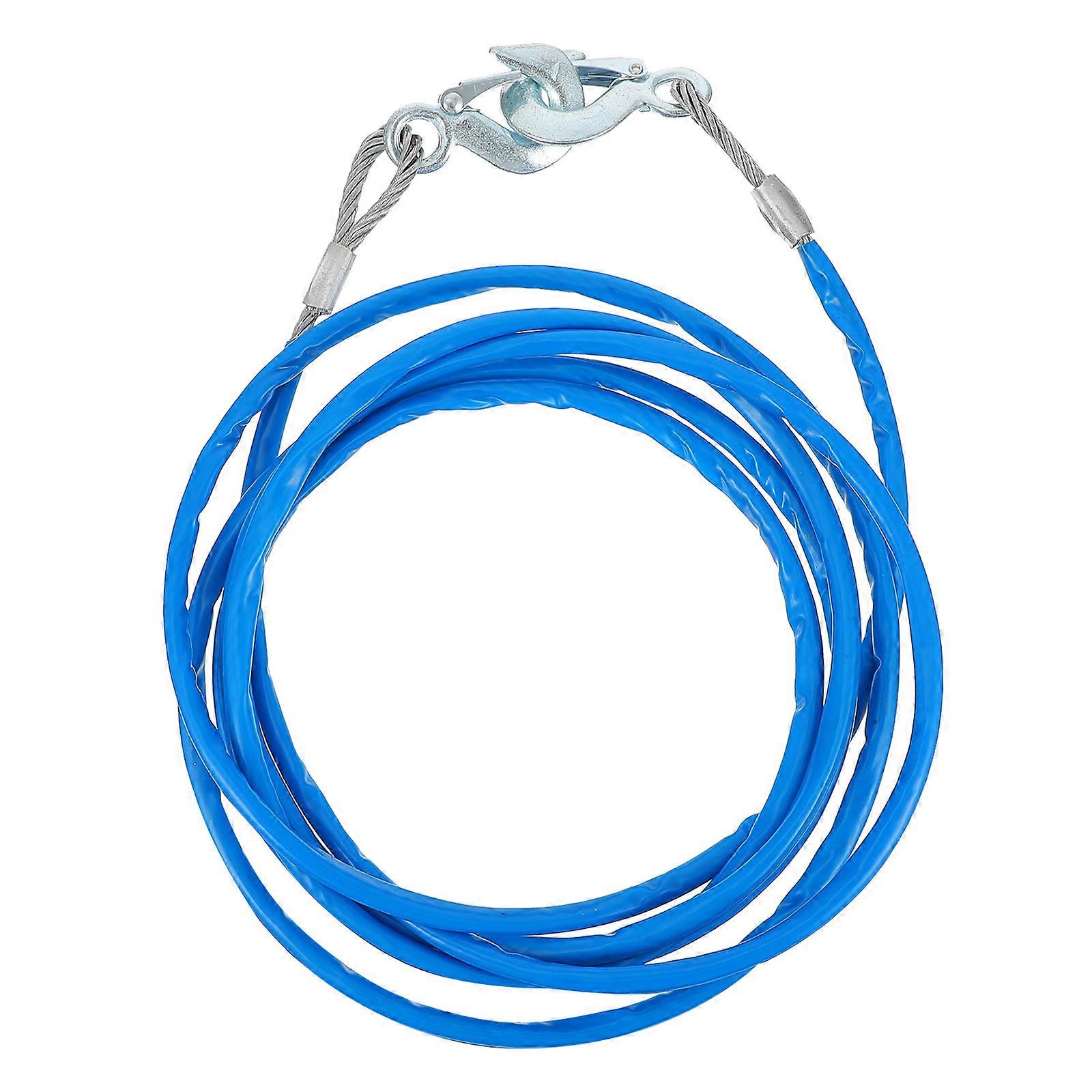 Sturdy Car Towing Rope for Emergency Use Assorted Color PVC Steel Wire 1 Pc