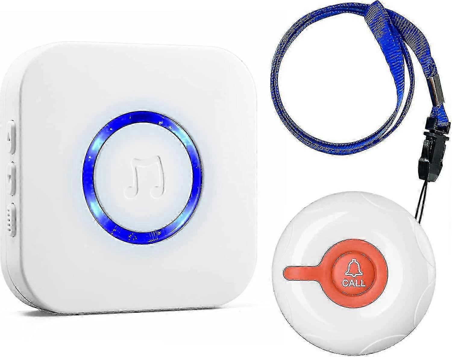 Alert Button for Home Use Wireless Caregiver Pager for Elderly Seniors