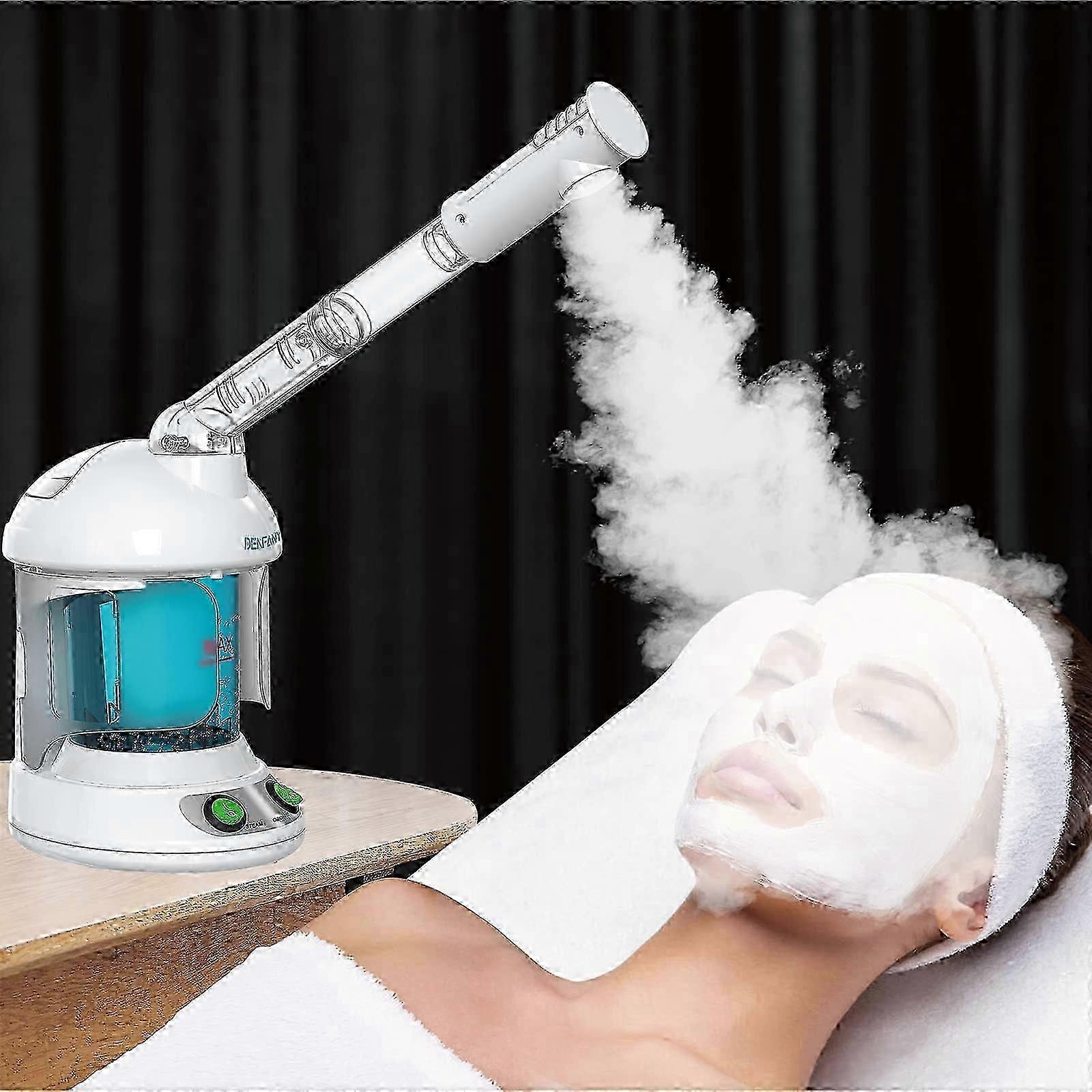 Portable Home & Salon Facial Vaporizer with 360 Rotating Arm - Nano Ionic Spray Machine for Hydrating Skincare