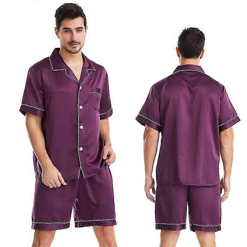 Ensemble de pyjama confortable en satin de soie pour hommes