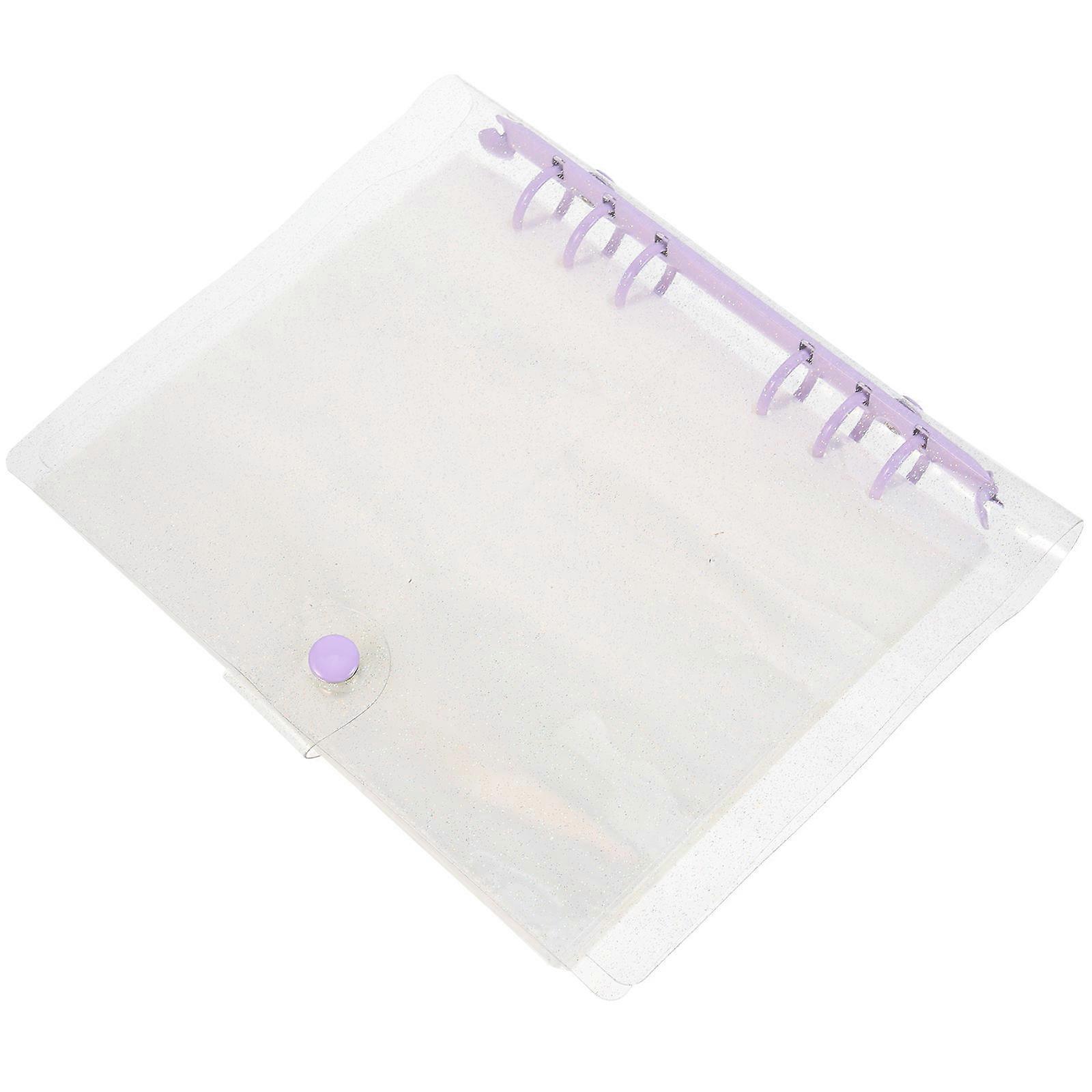 Refill Postcard Pockets Photo Album Holes For Everyday Use Violet 8.45X6.68X0.98In Modern and Simple Design 31Pcs