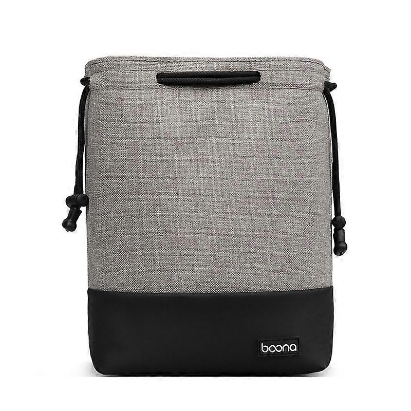 Micro SLR Camera Drawstring Pouch Bag, Color: Medium Gray Medium Gray