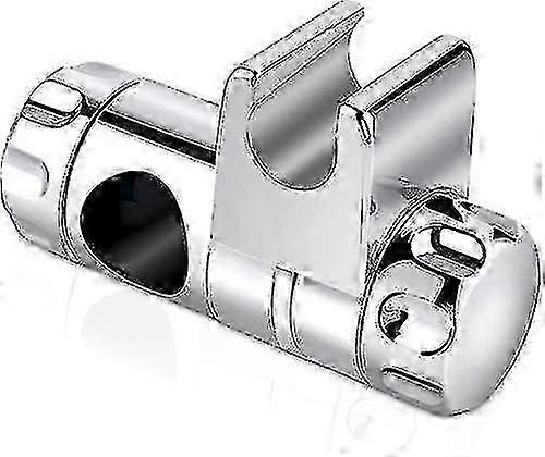 手持花洒支架，壁挂式淋浴杆，可调节手持花洒支架，镀铬优质 ABS 塑料槽口，18-25 毫米外径滑杆浴室 S