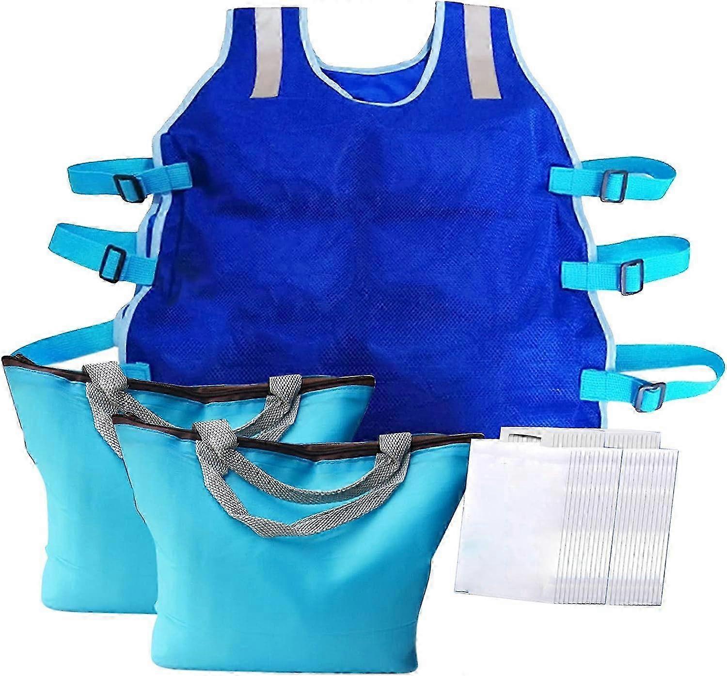 Summer Cooling Ice Bag Vests | Cooling Vest With Ice Pack | Cooling Vest for Hot Weather, Reflective Strip Design