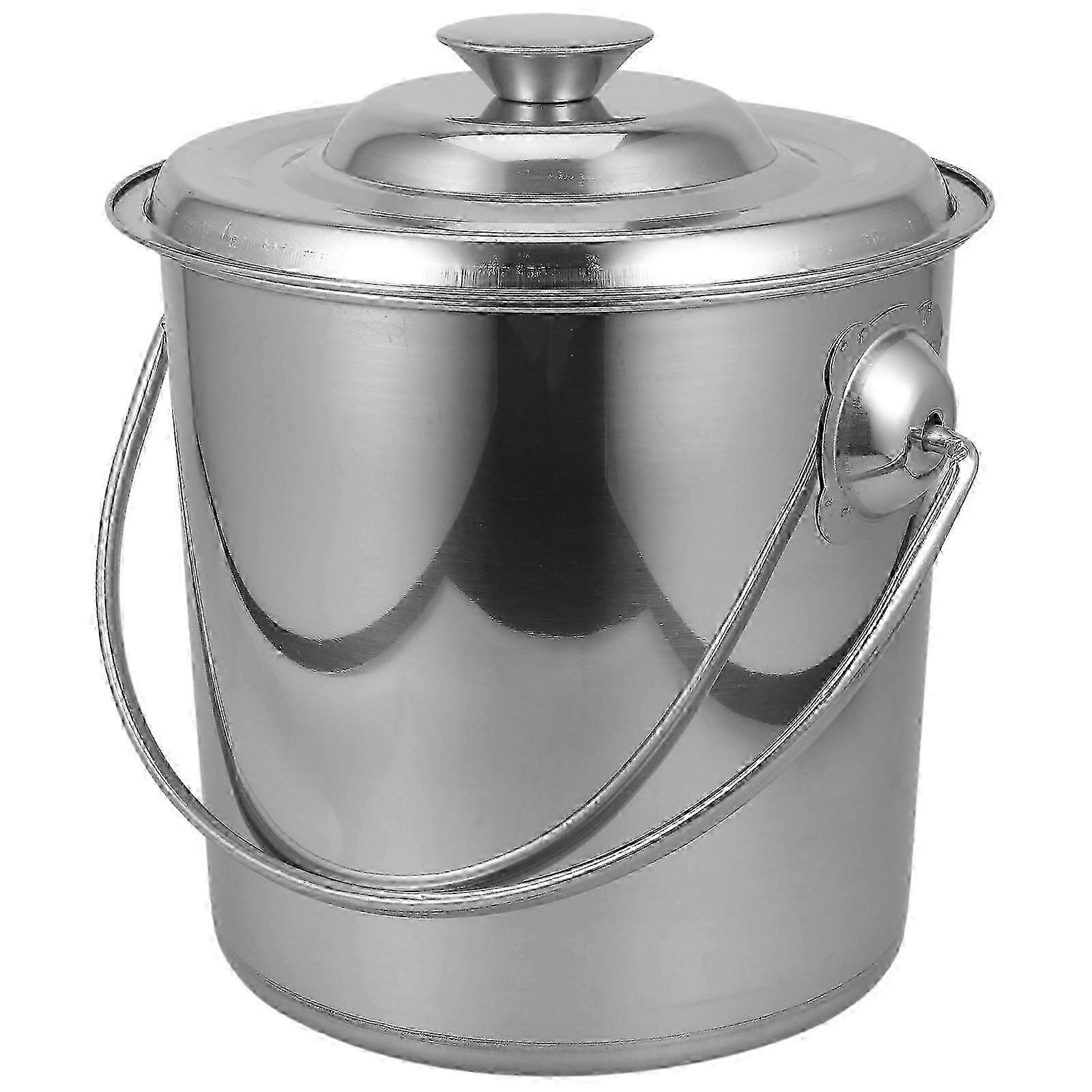 Multipurpose Stainless Steel Rice and Water Storage Bucket with Lid