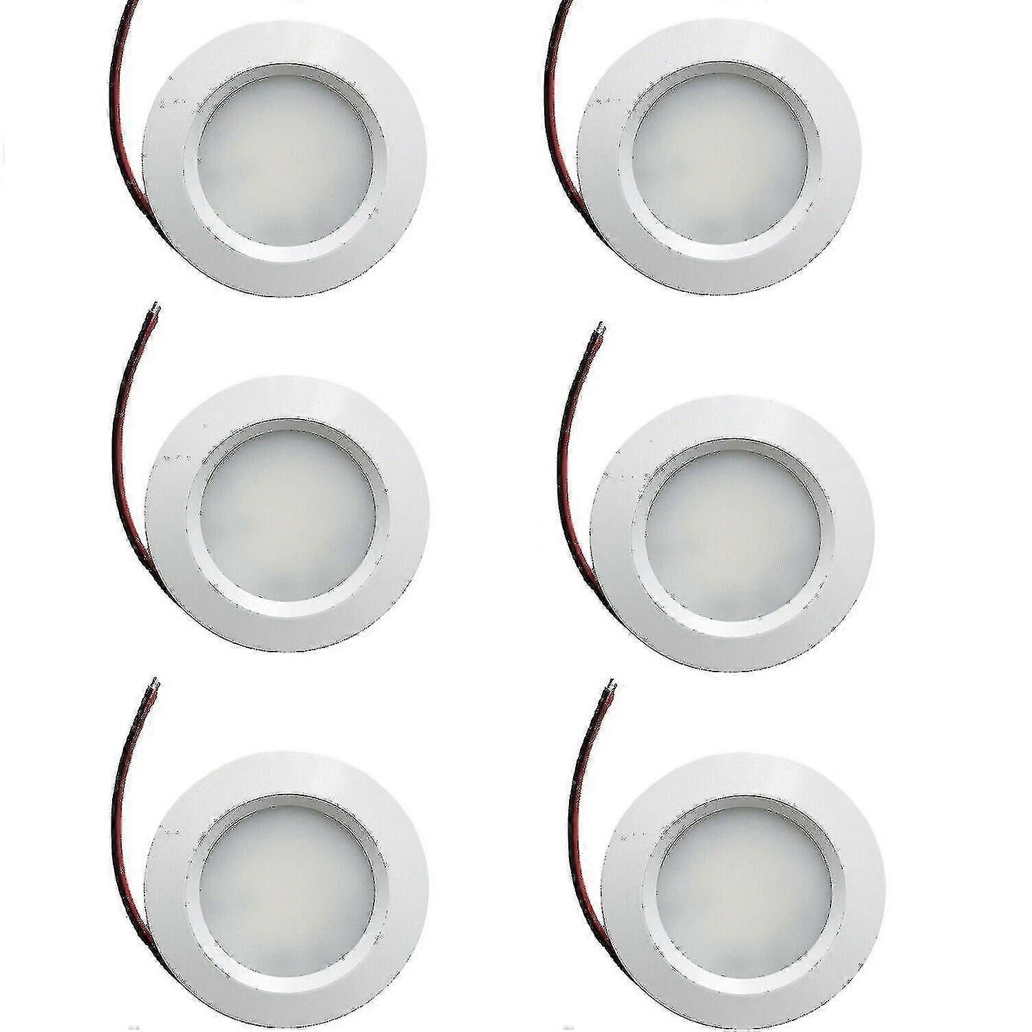 6 Χ οδήγησε 12v 24v σημειακά φώτα dimmable βάρκα τροχόσπιτο εσοχή δροσερό λευκό downlights