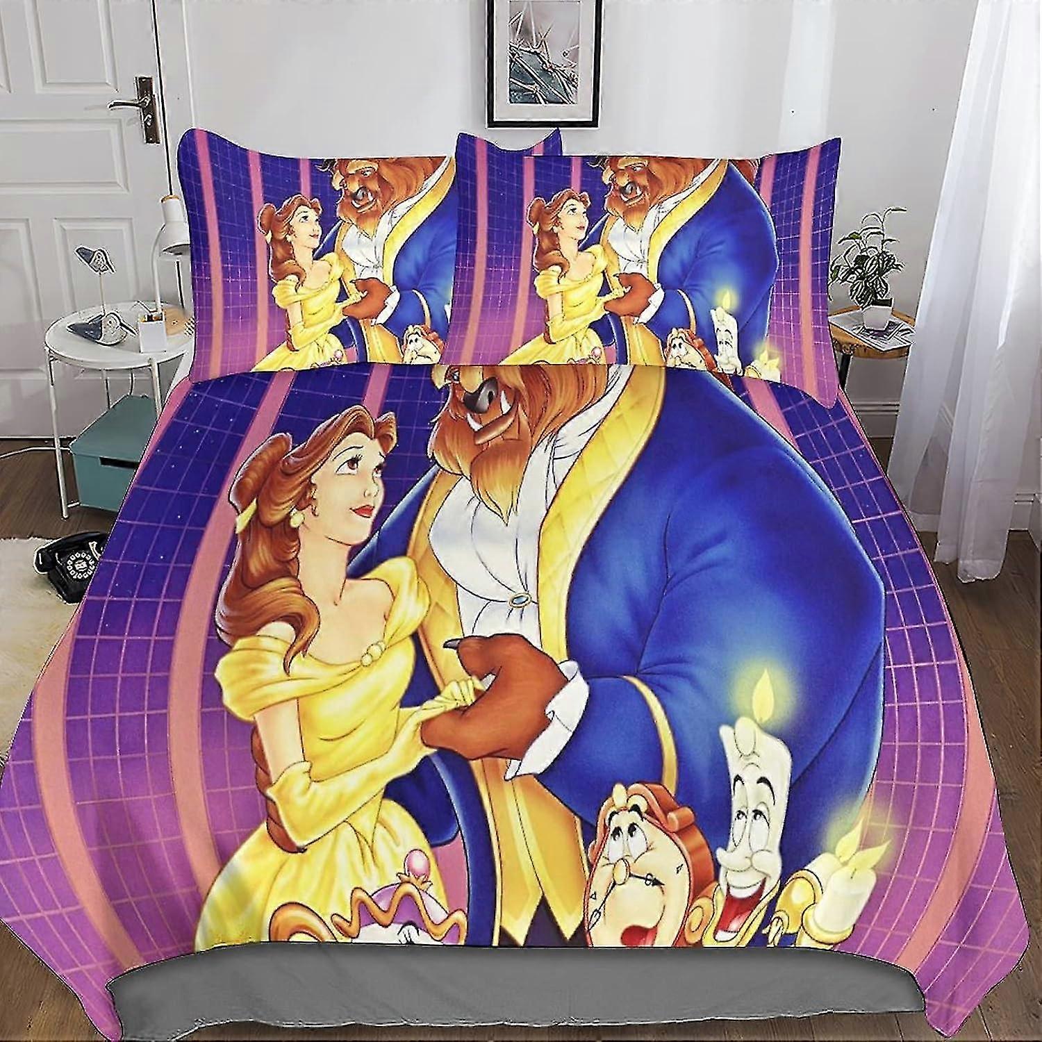 3D Duvet Cover 3-Piece Set Print Bedding Set with Anime Characters Ultra Soft Microfiber and Suitable Pillowcases