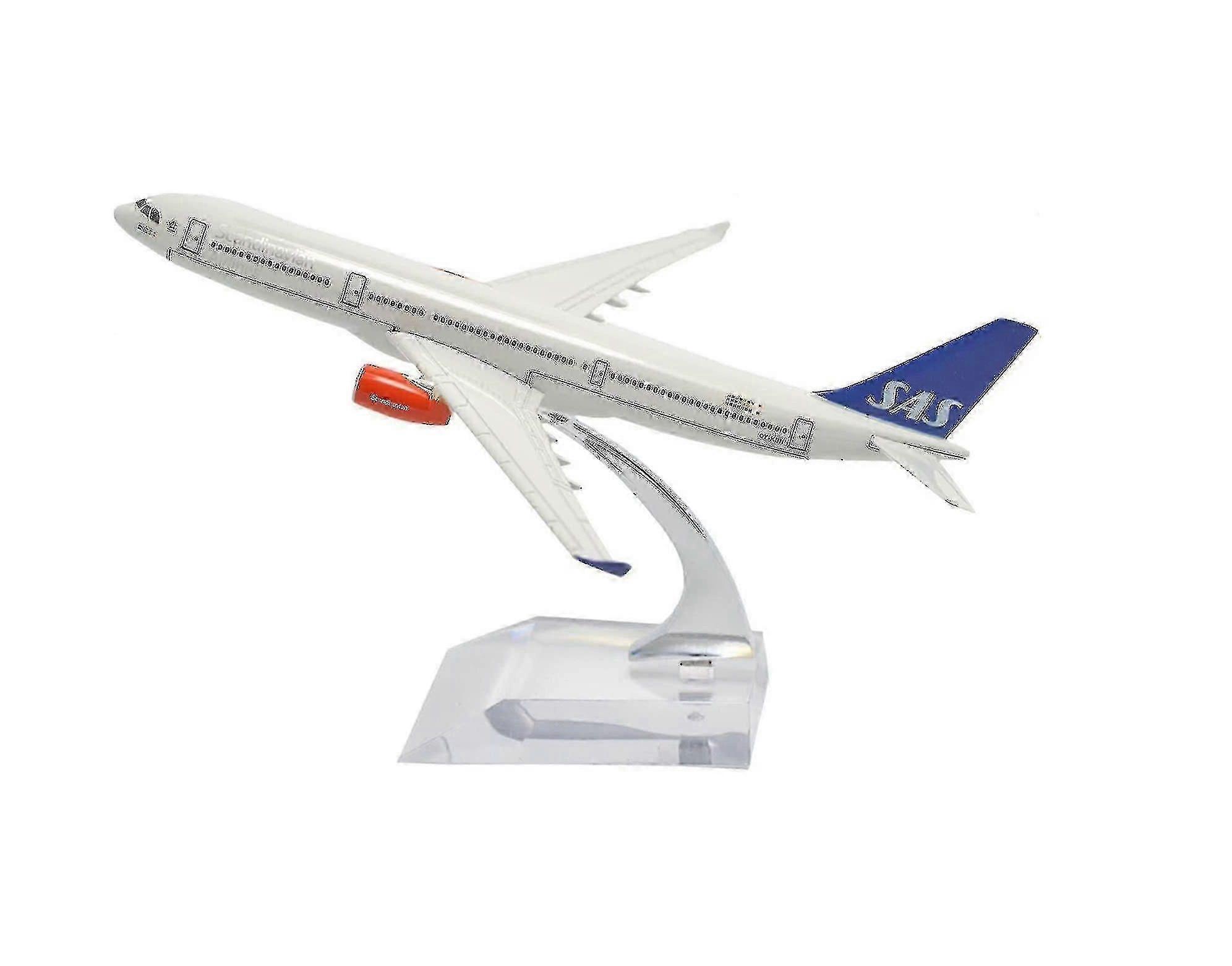 1:400 Airbus A330 SAS Metallplan Modell 16cm Samlarleksak