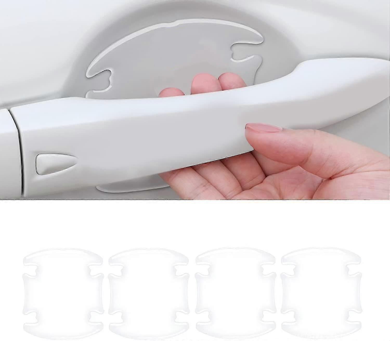 4pcs 3d διαφανής προστατευτικό γρατσουνιών μπολ πορτών αυτοκινήτων, καθολική αδιάβροχη αντι-γρατσουνιά αόρατη ταινία προστασίας χρωμάτων για τα περισσότερα μοντέλα