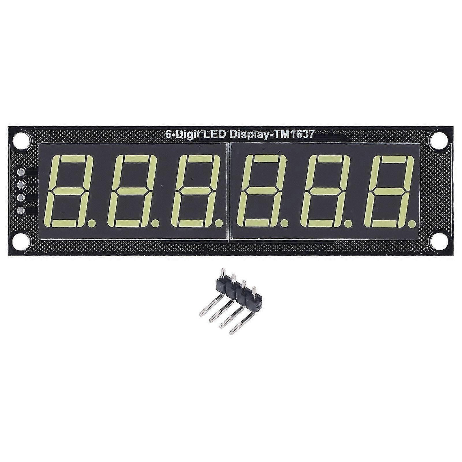 Modulo display decimale a LED a 6 cifre a 7 segmenti con luce bianca