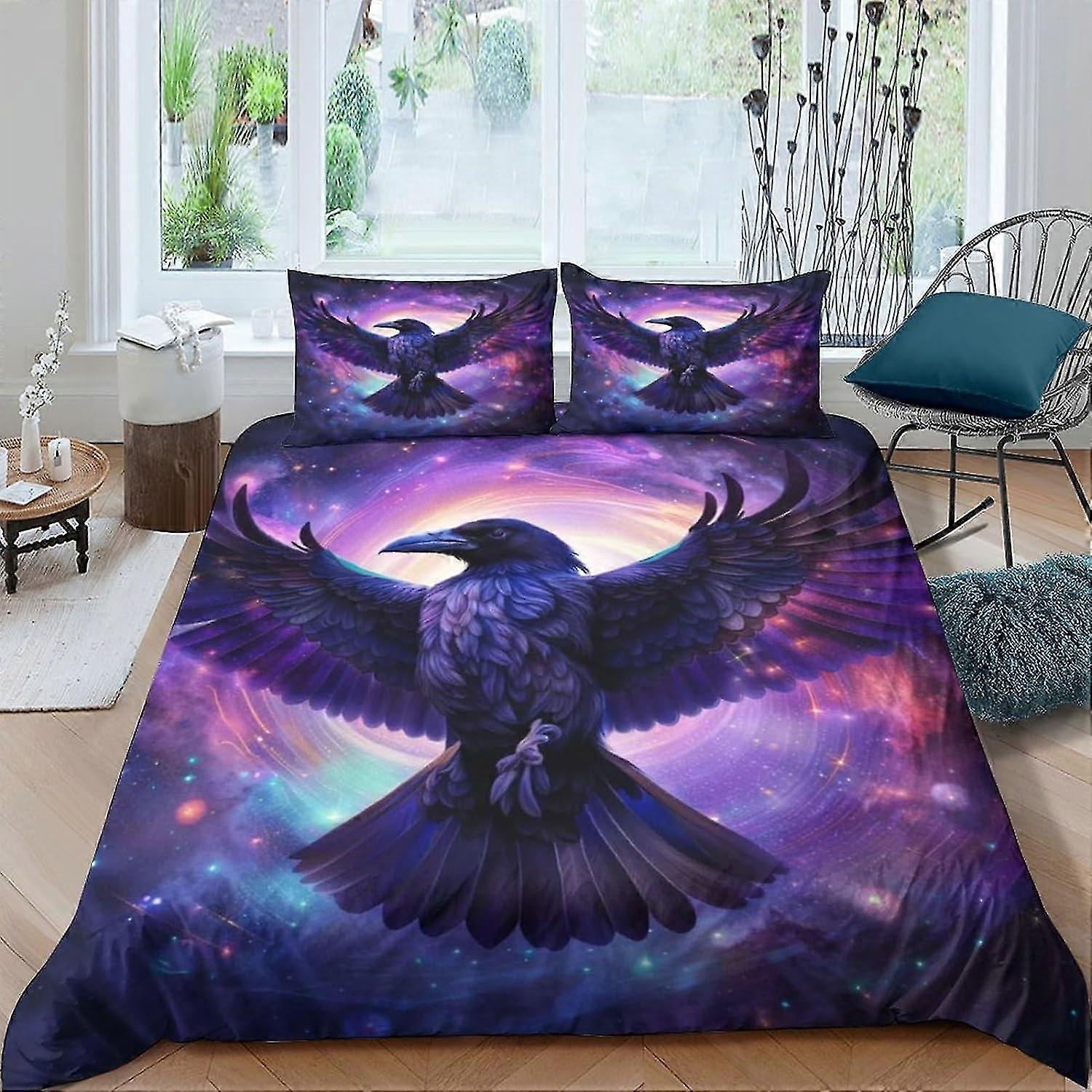 3-Piece Soft Breathable Duvet Cover Set for 3D Printed Bedding with Pillowcases, Suitable for Double Size