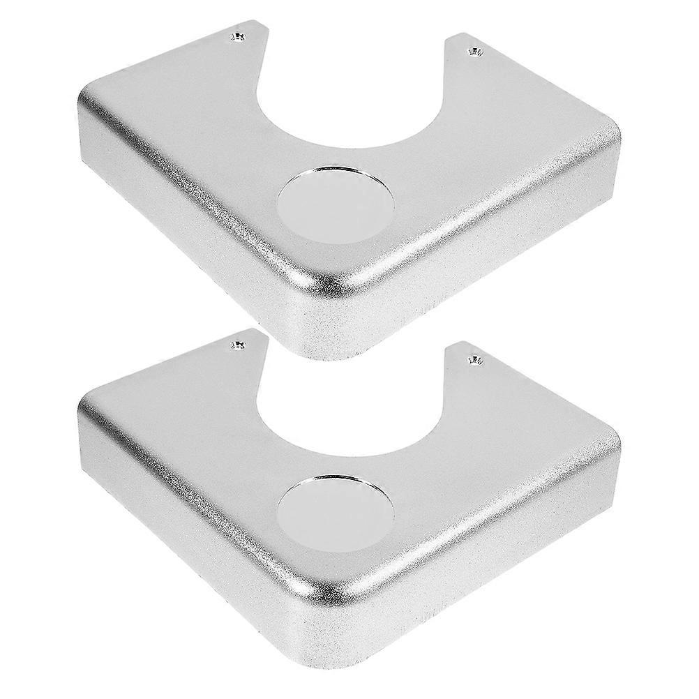 Silver Corner Plate Pool Table Accessory 7.2×7.2×1.6in Add Functionality Game Room 2Pcs