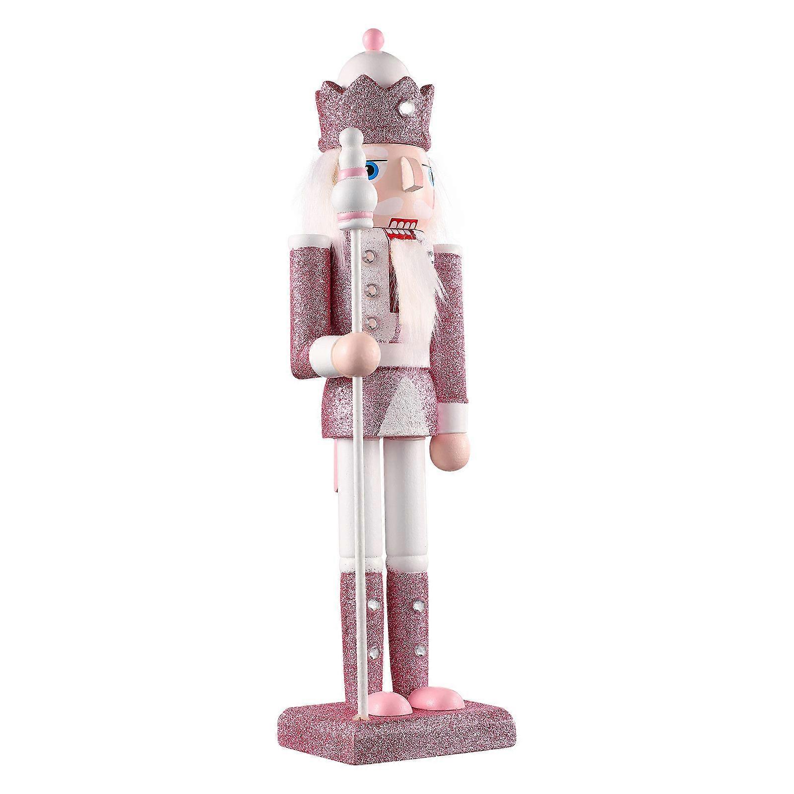 Nutcracker Puppet Doll Decoration Wooden Soldier Figures Toy Ornament 2pcs