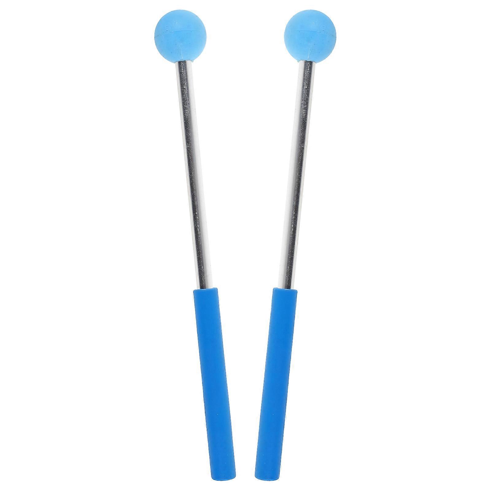 Tongue Drum Mallet Percussion Instrument Supply Blue 22.50X2.50X2.50CM Durable Comfortable Handle 1 Pair