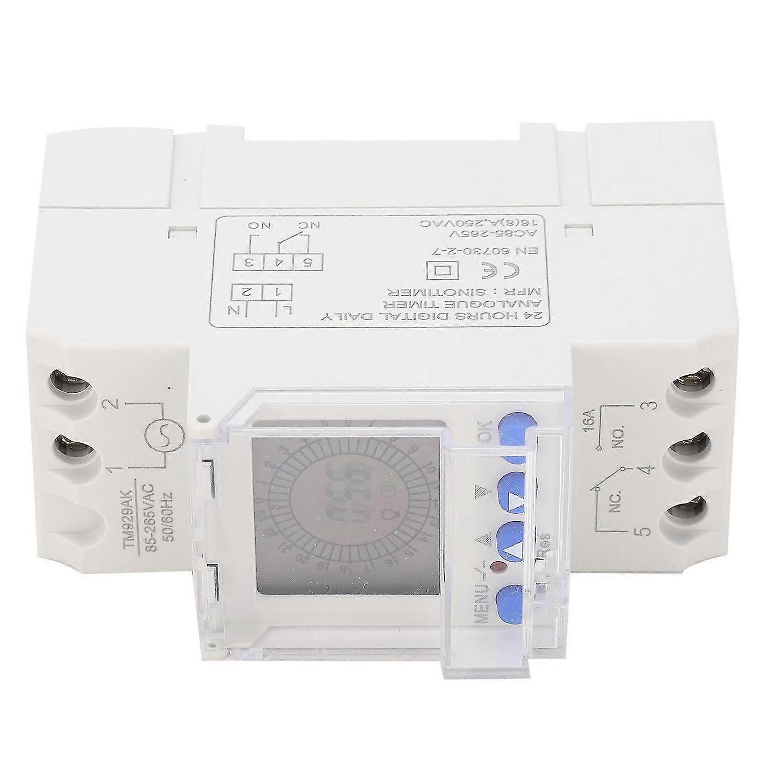 Digital Timer Switch Analog Programmable Backlit Liquid Crystal Display TM929AK 85265V 16A