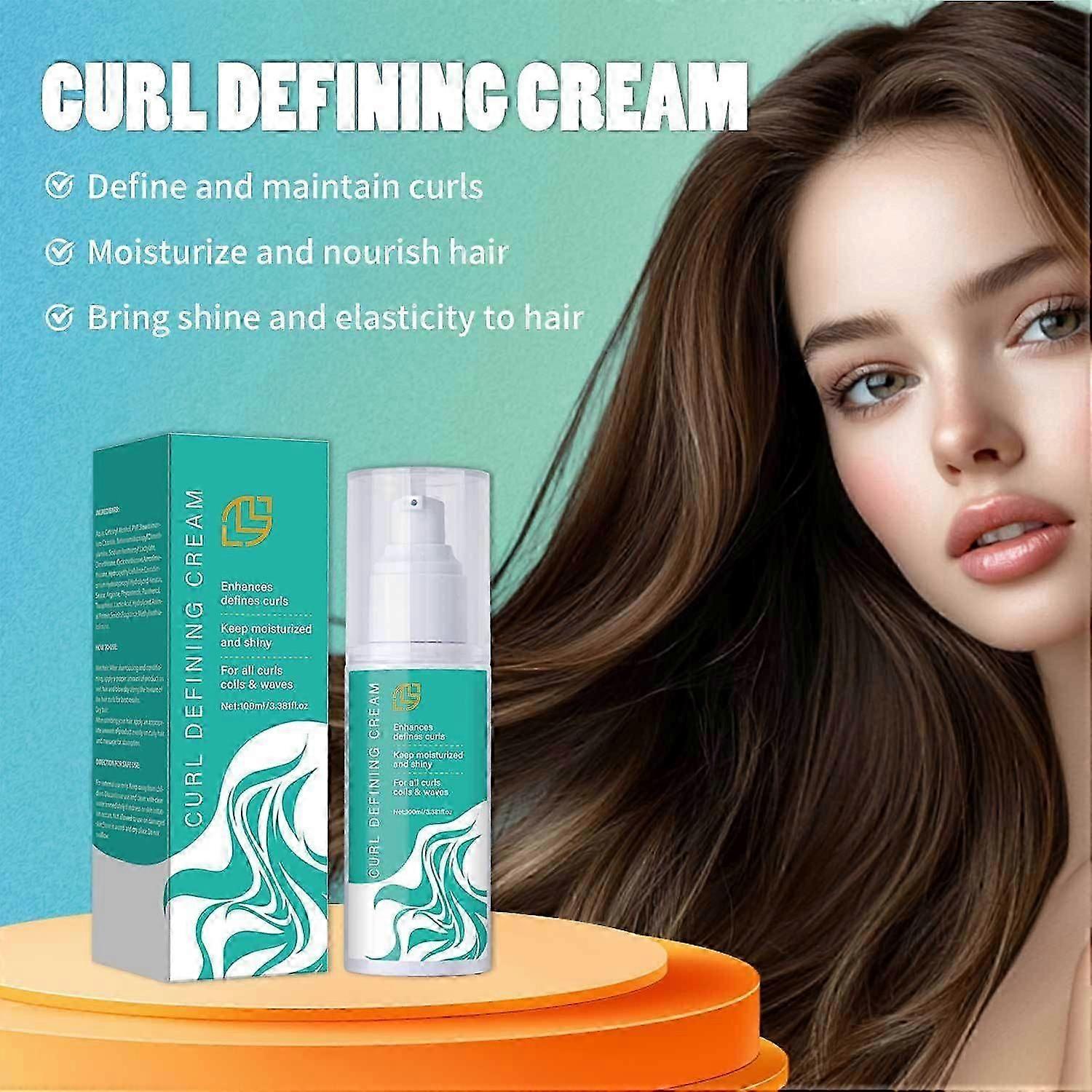 Krém na vlasy Curl Hair HoldDlhotrvajúci hydratačný krém na úpravu vlasov na vlnité vlasyKrém na úpravu vlasov Enhances Curl Waves