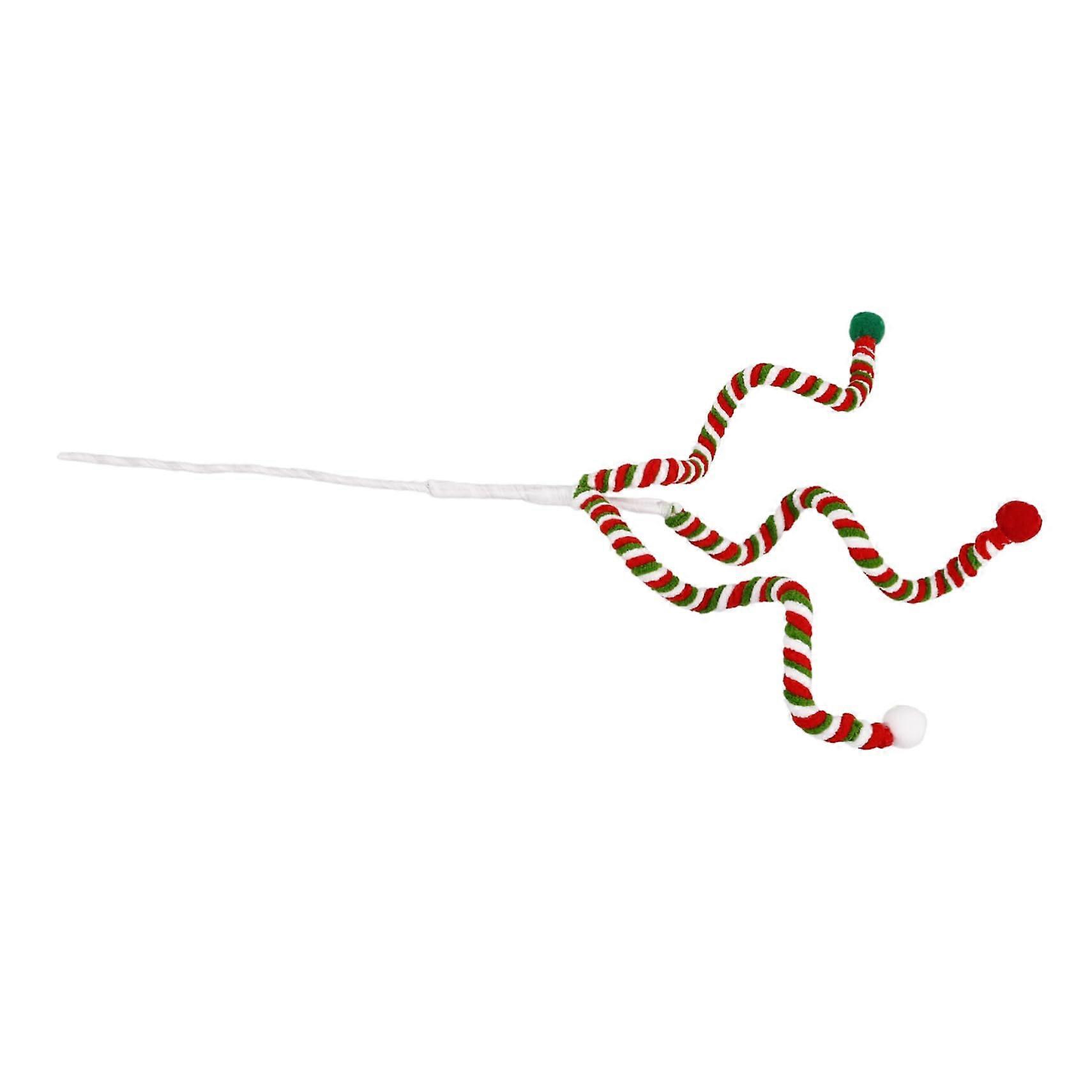 Christmas Decoration with Colorful Candy Canes and Wool Bells for DIY Wreaths, Garlands, and Party Decor, Durable and Reusable