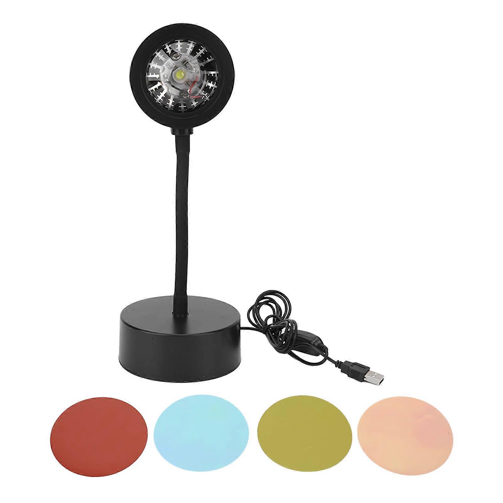 Sunset Lamp Projector RGB 5W LED USB Good Transparency Flexible Tube Sunset Projector for Home Party