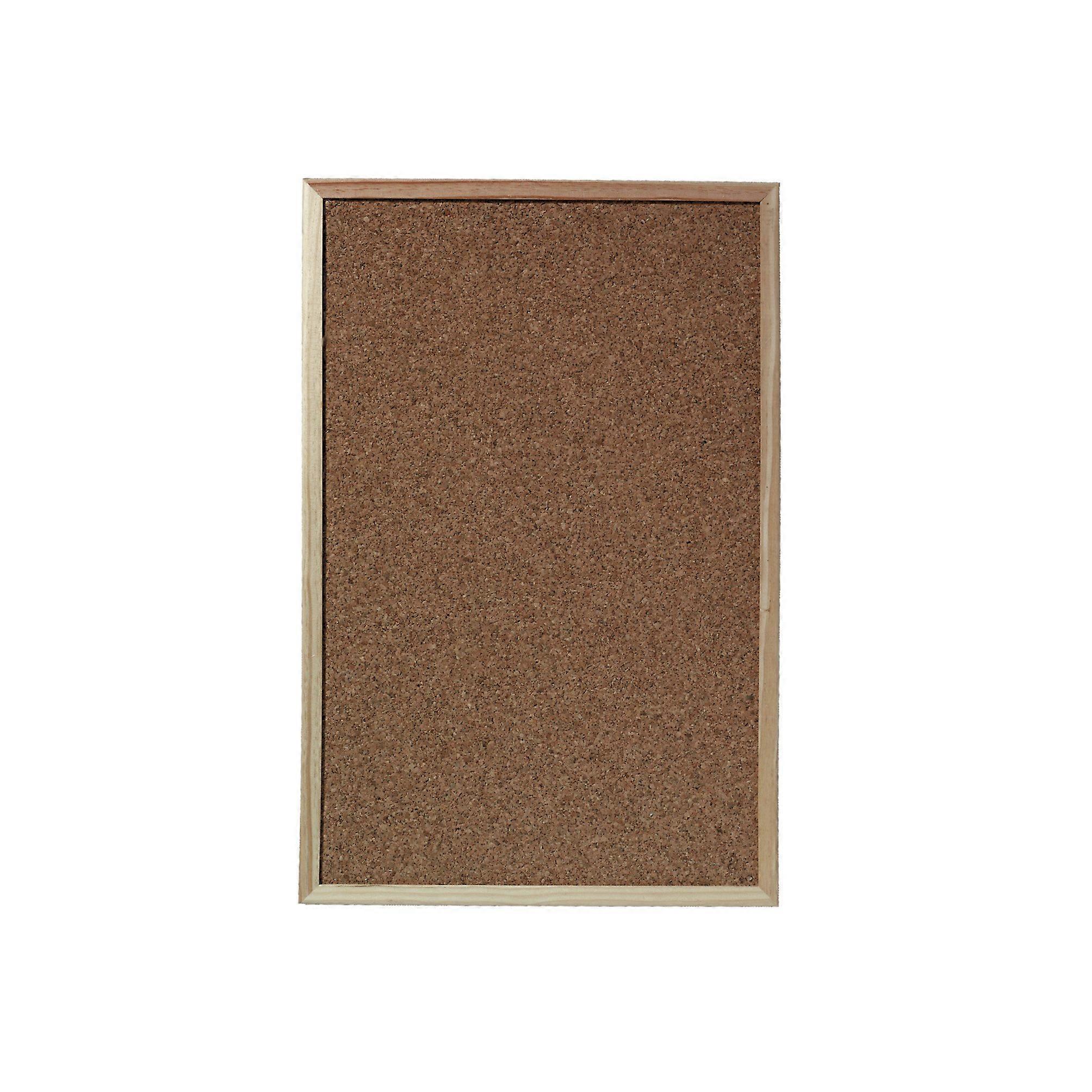 Cork Notice Board with Natural Wood Frame 40x60 cm, Wall-Mounted Bulletin Board, Home Office Memo Board, Durable Design