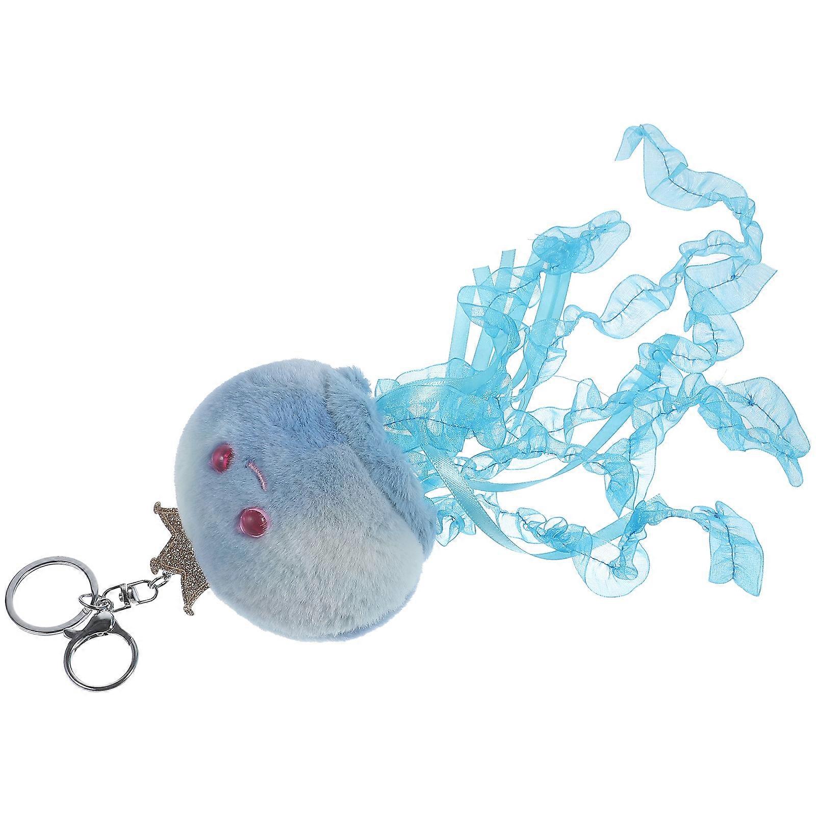 Cute Plush Keychain Cartoon Animal Keychain Gatherings Sky-Blue 11.8×3.7×2.6in