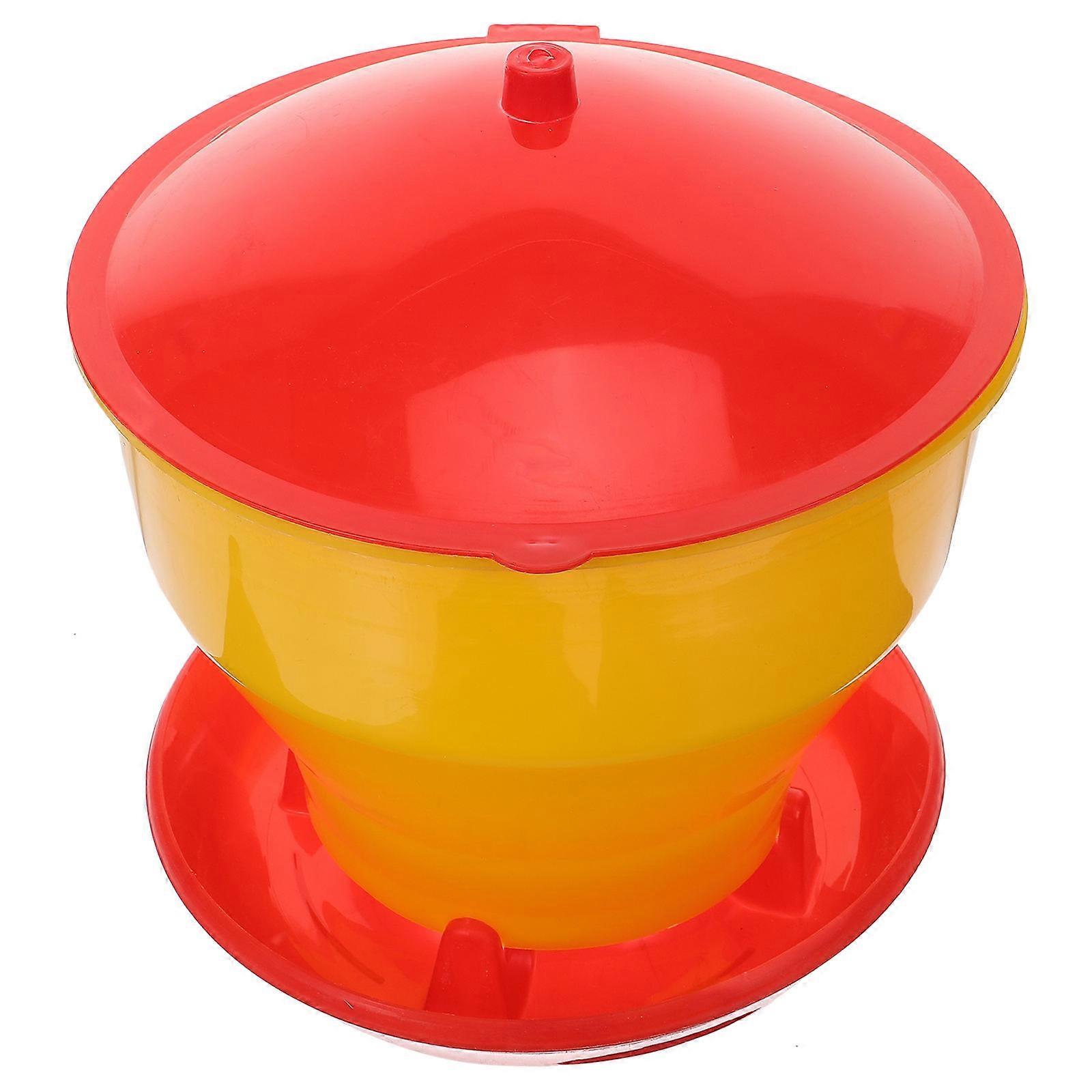 Auto Chick Feeder Yellow Plastic Durable Food Feeder for Home Use