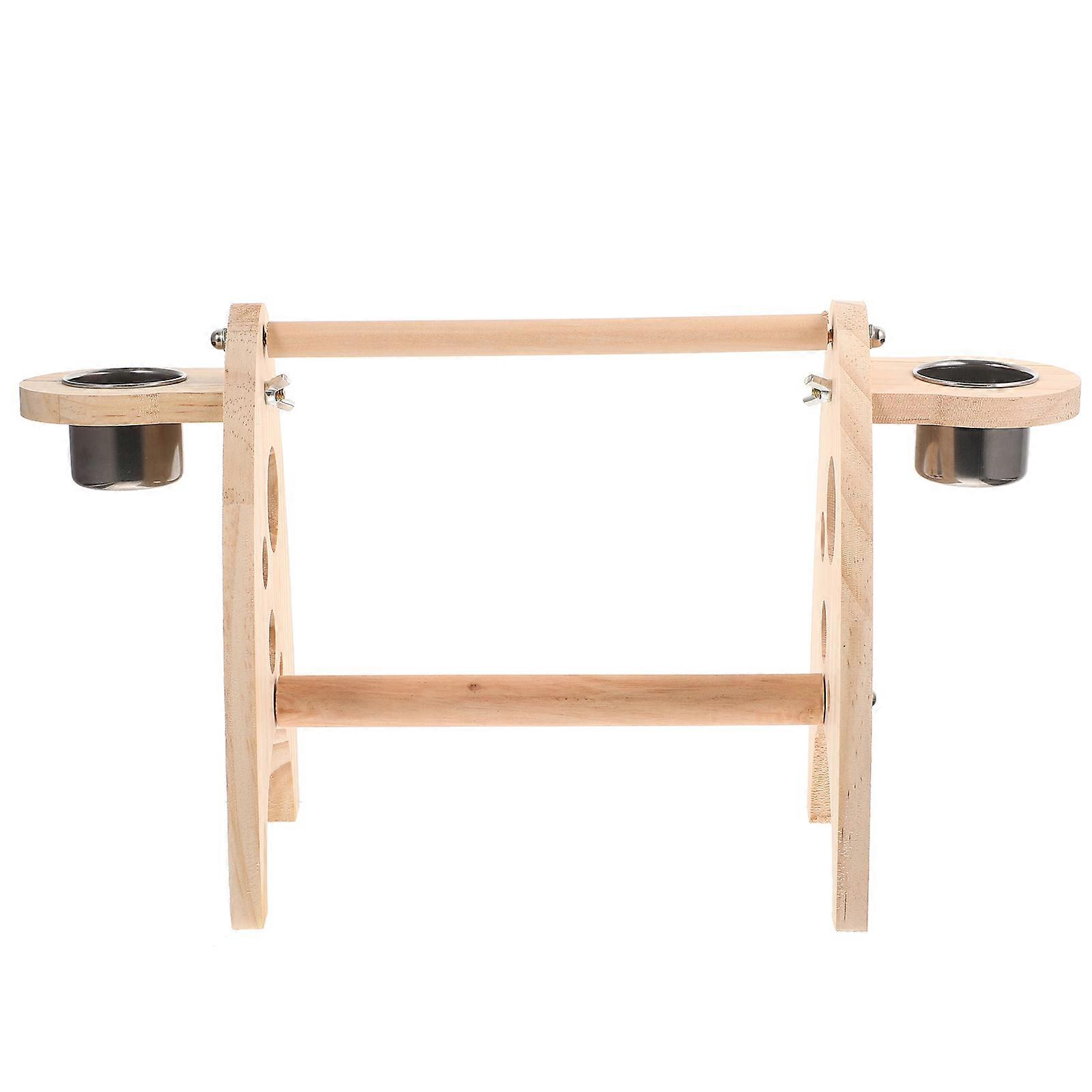 Durable Bite Resistant Parrot Perch Stand with Feeder for Bird Training & Indoor Play – Stylish Design for Parrots