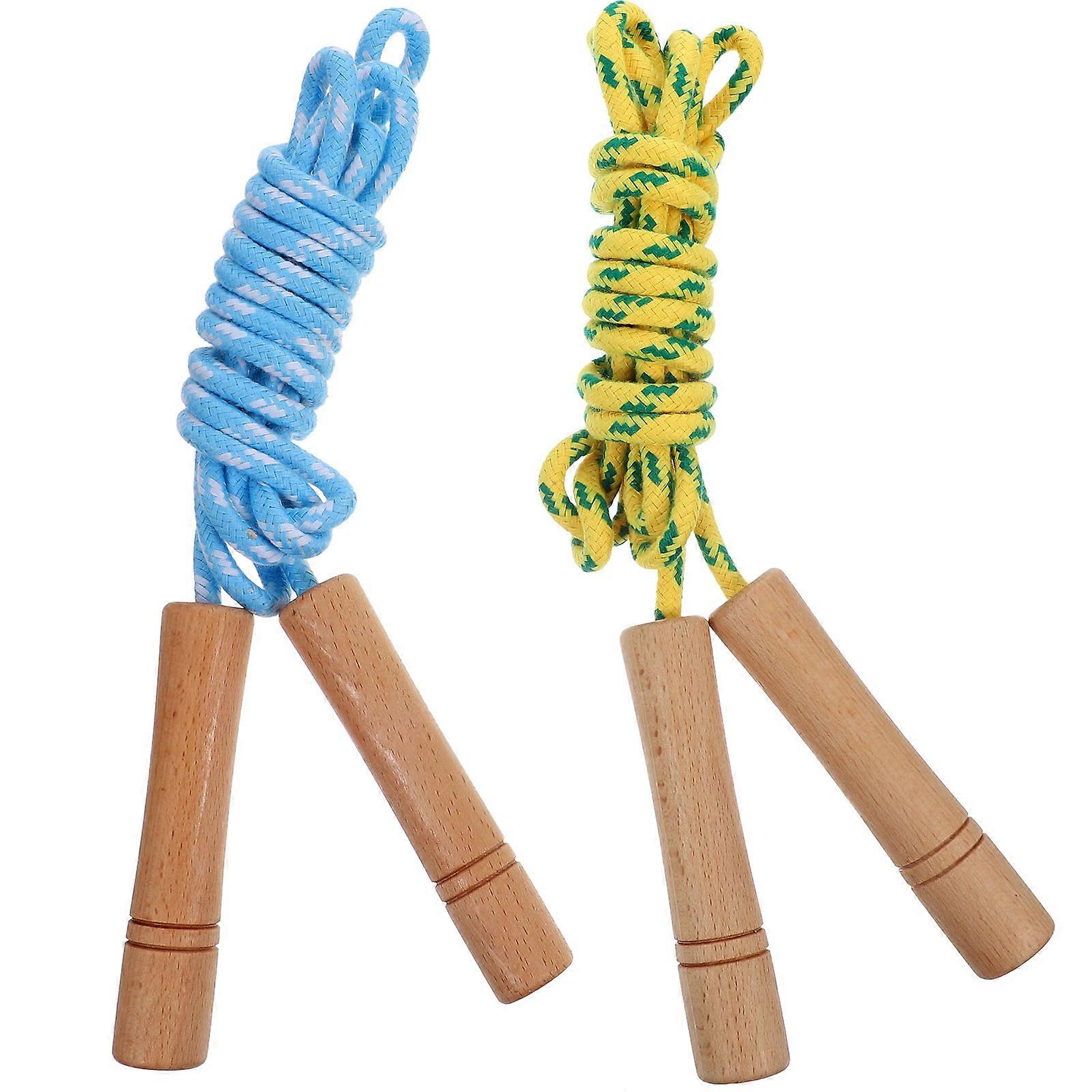 Exercise Jump Rope Daily Use Ropes For Home Non-slip Handle 270X2.5cm Blue 2Pcs