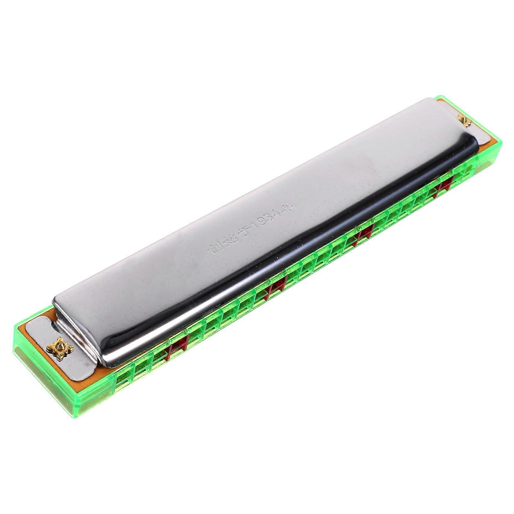 1 piece harmonica in C major, sturdy metal cover, for beginners with storage box