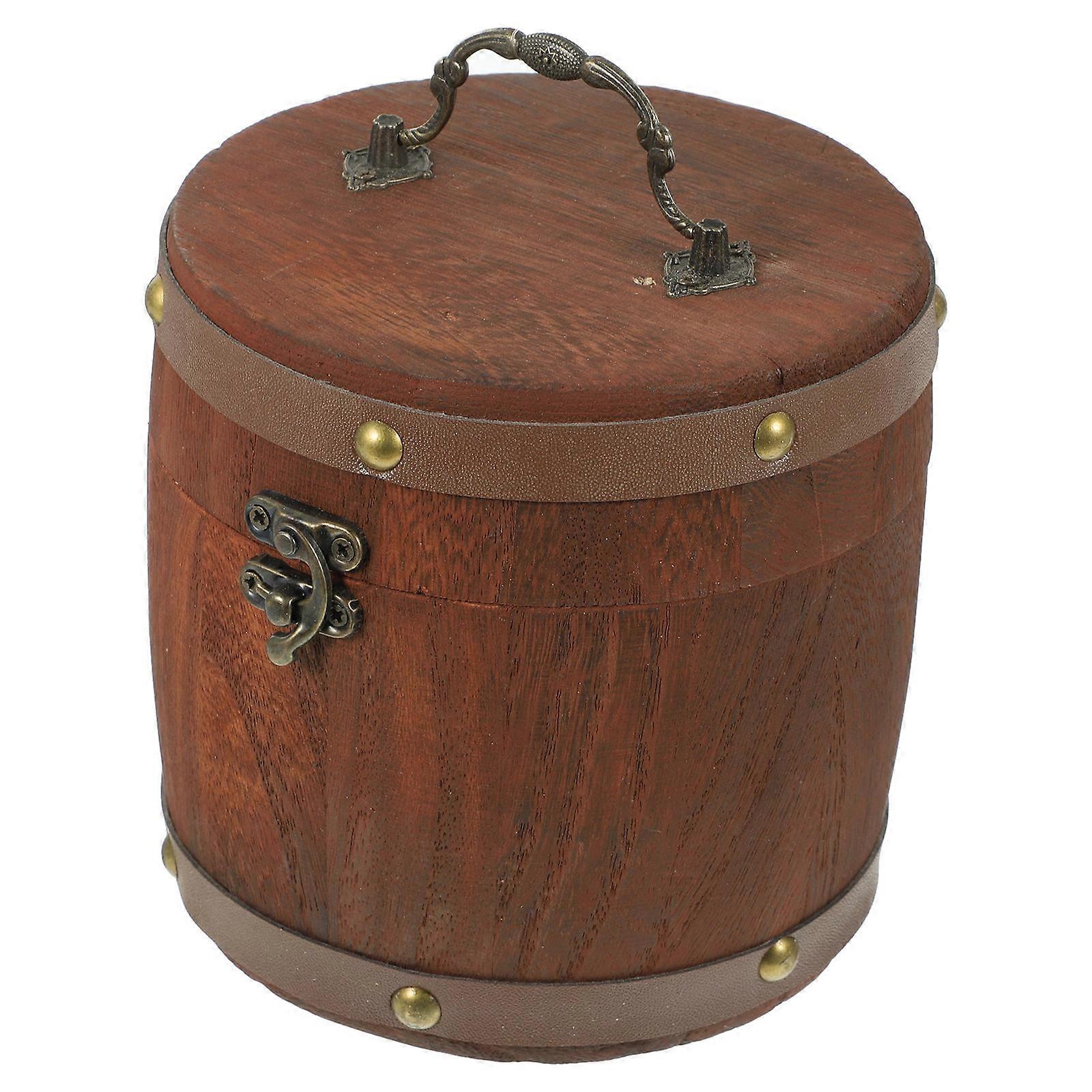 Tea Canister with Airtight Lid Made of Synthetic Material for Storage Use Brown Small Size