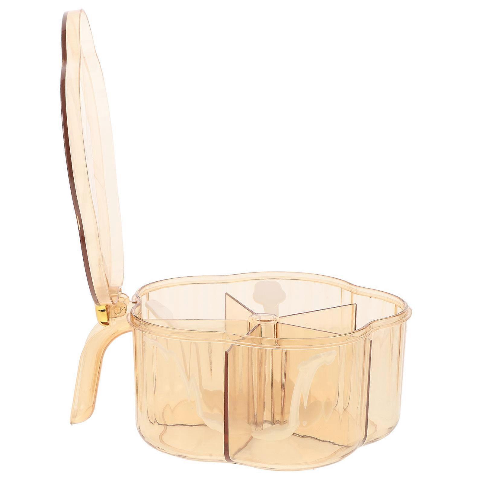 Compartment Spice Box with Transparent Lid, Multifunctional Masala Container for Kitchen Seasoning Storage, Protective Cover Keeps Spices Fresh,